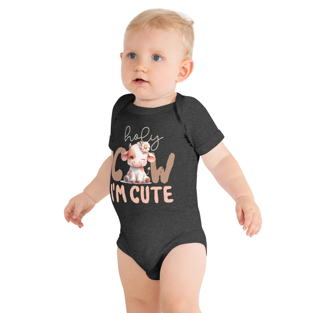 Baby Cow, I'm Cute - Baby short sleeve one piece