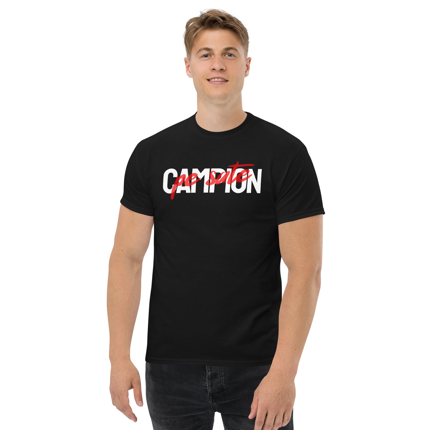 Campion pe sate - Tricou barbati amuzant