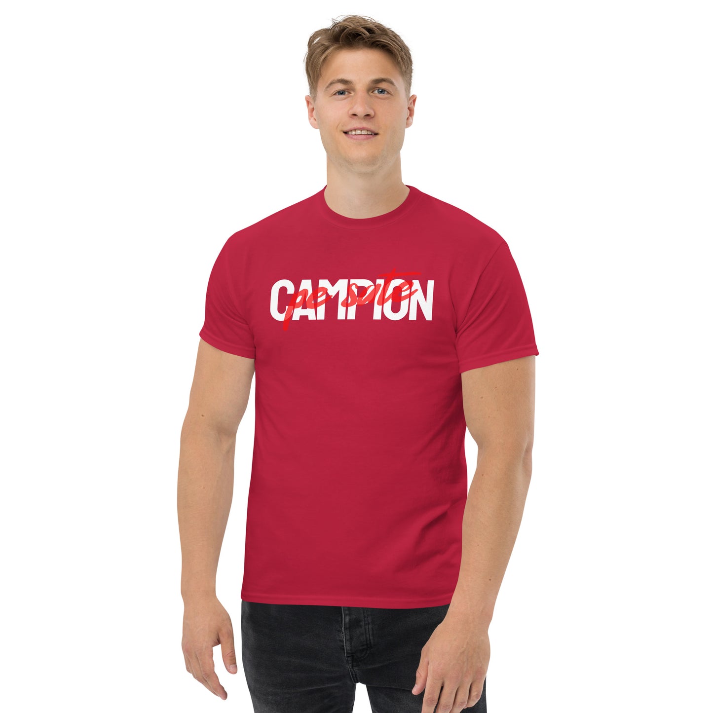 Campion pe sate - Tricou barbati amuzant