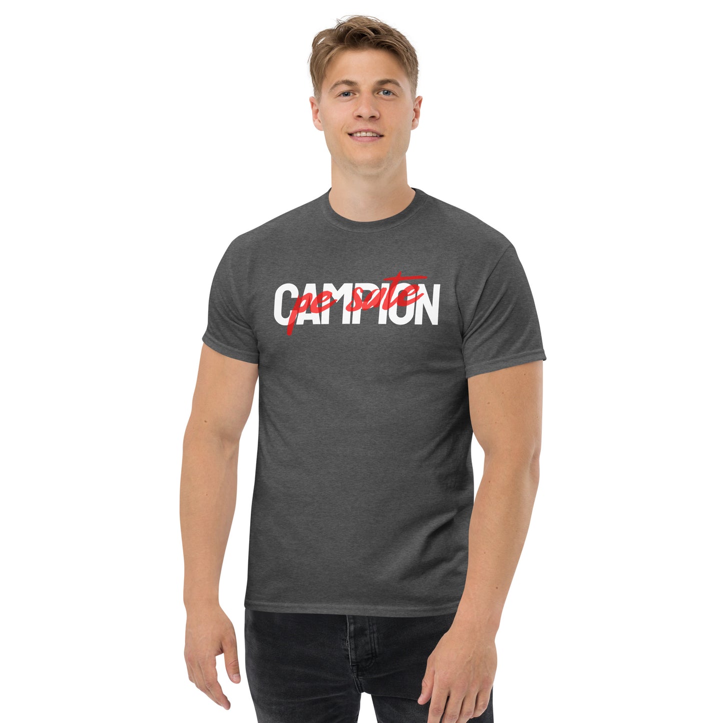 Campion pe sate - Tricou barbati amuzant