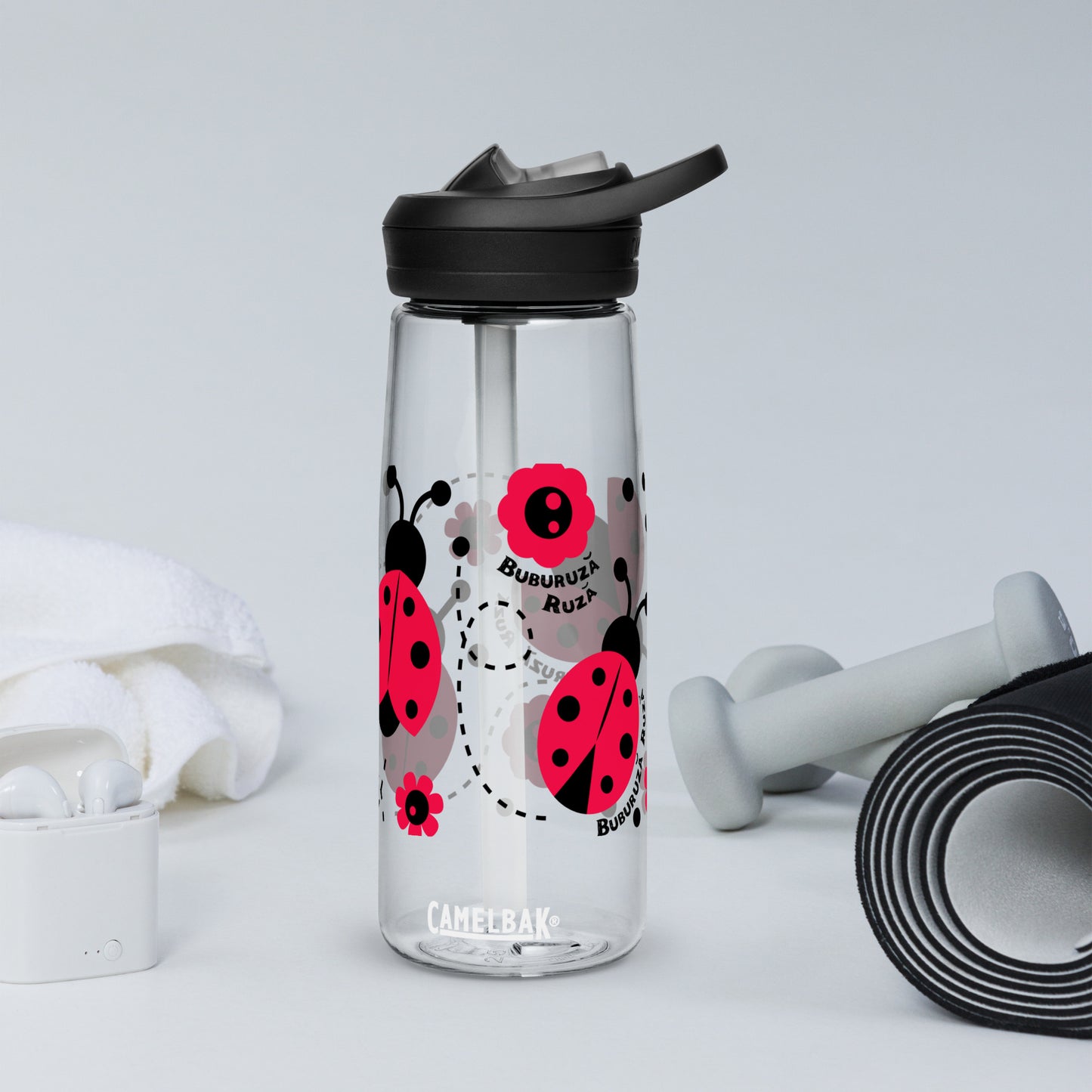 Buburuza Ruza - Sports water bottle