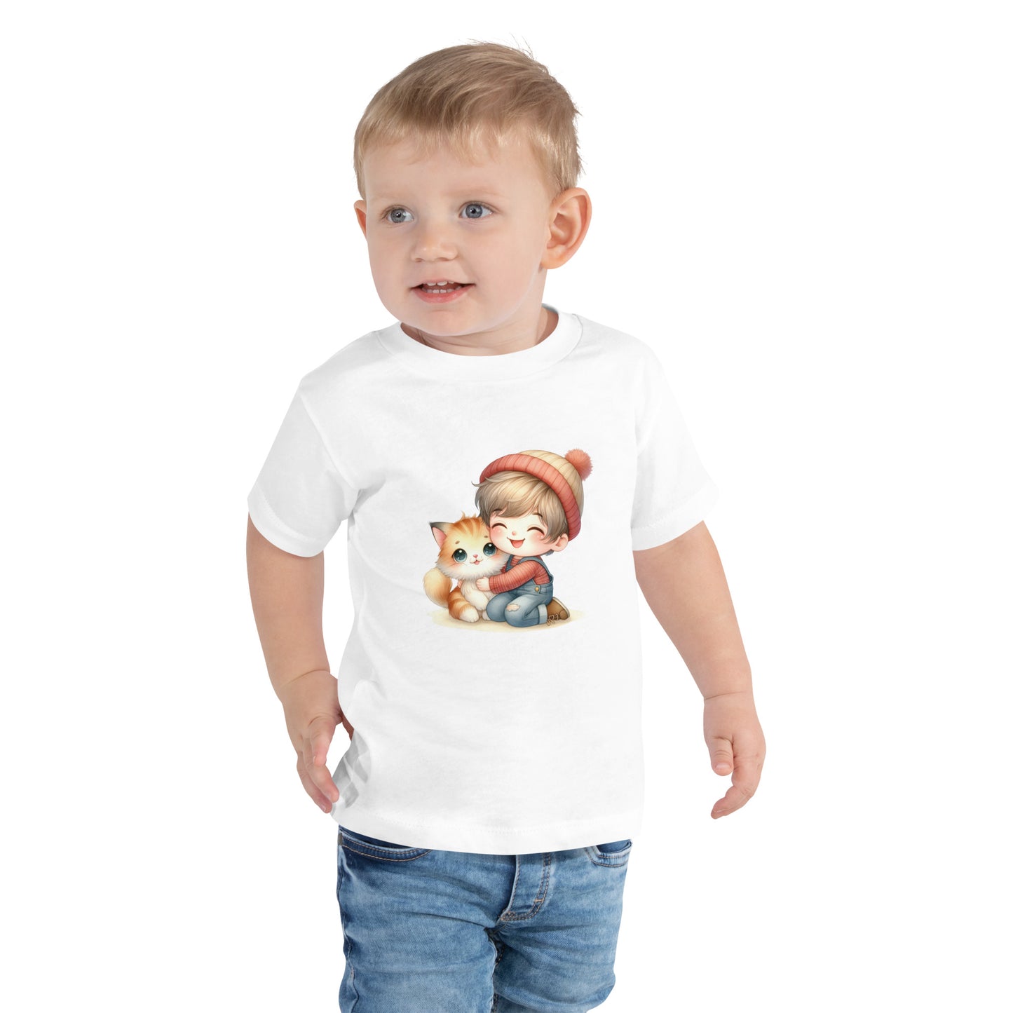 Pisicuta si baietel - Toddler Short Sleeve Tee