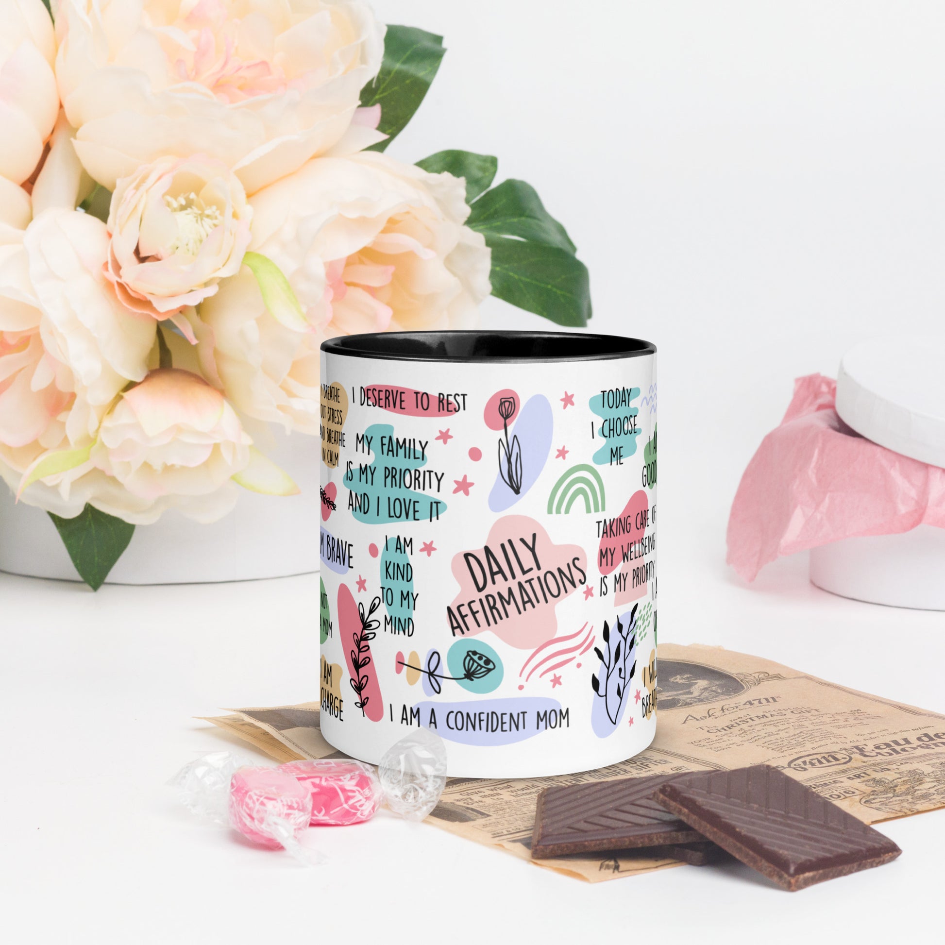 Daily Afirmations - Mug with Color Inside