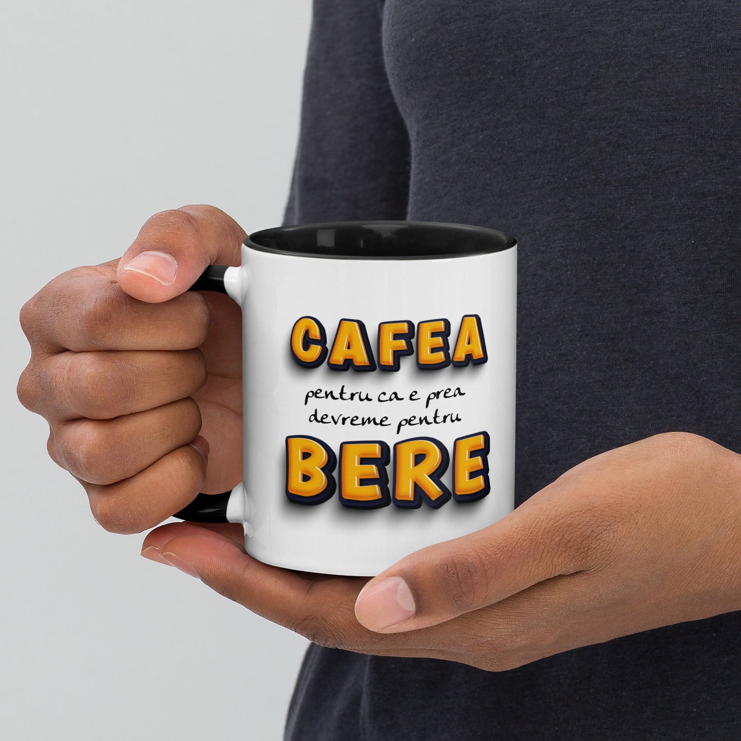 Cafea nu bere - cana pentru barbati