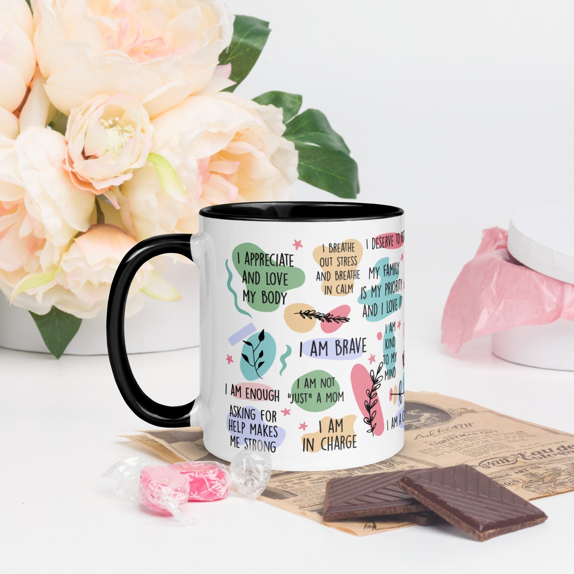 Daily Afirmations - Mug with Color Inside