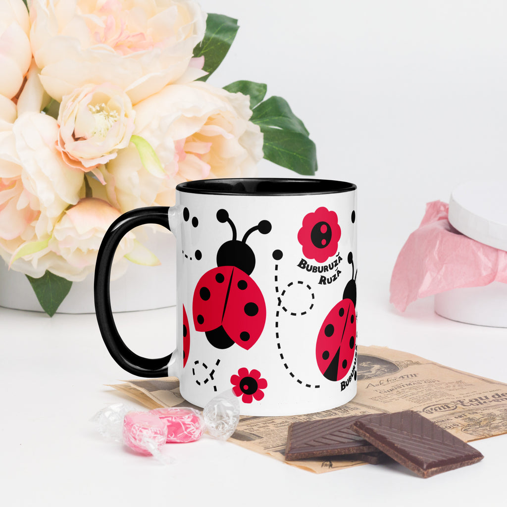 Cana Buburuza Ruza - Mug with Color Inside