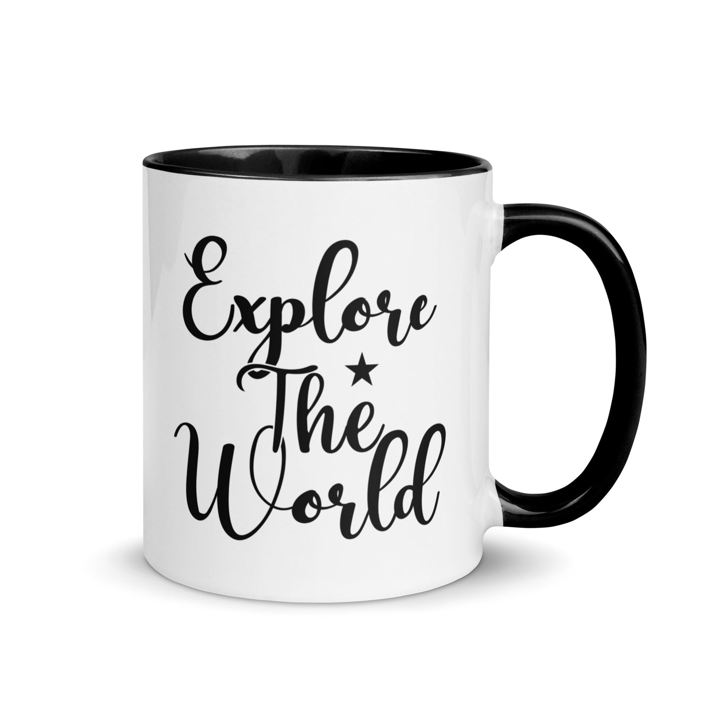 Explore the world Cana Mug with Color Inside