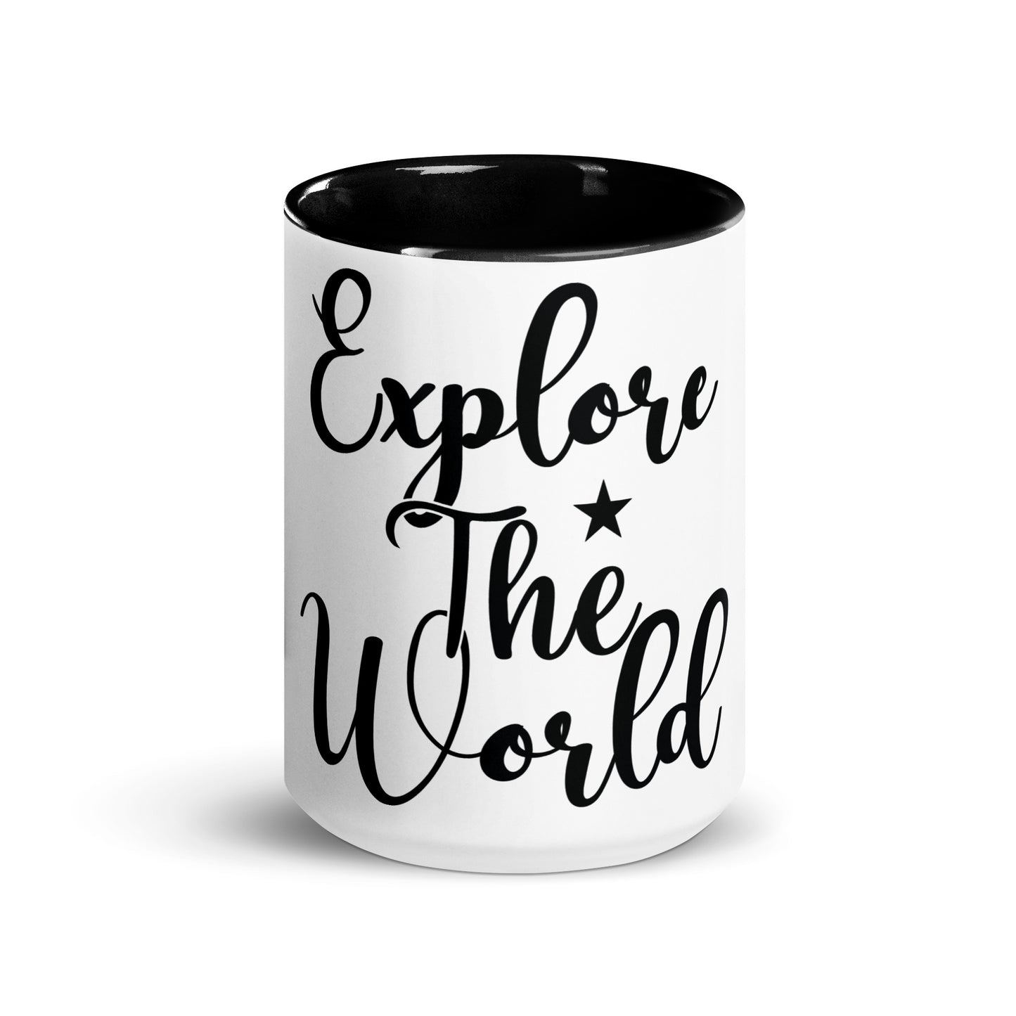 Explore the world Cana Mug with Color Inside