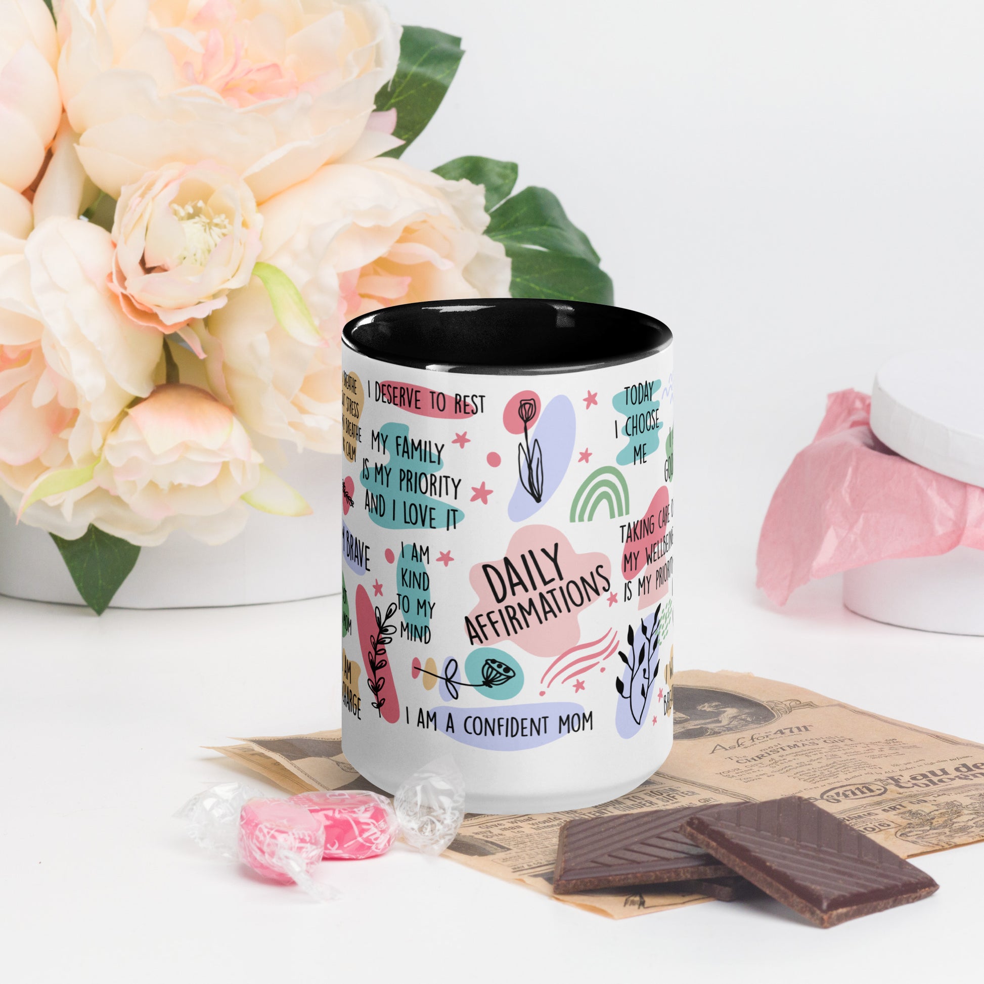 Daily Afirmations - Mug with Color Inside