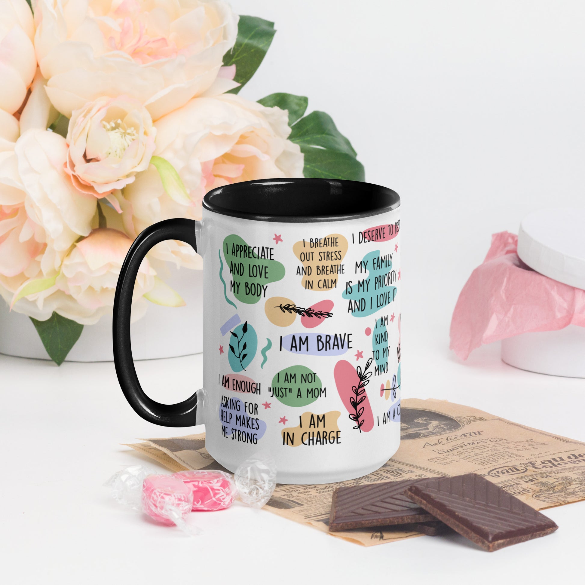 Daily Afirmations - Mug with Color Inside