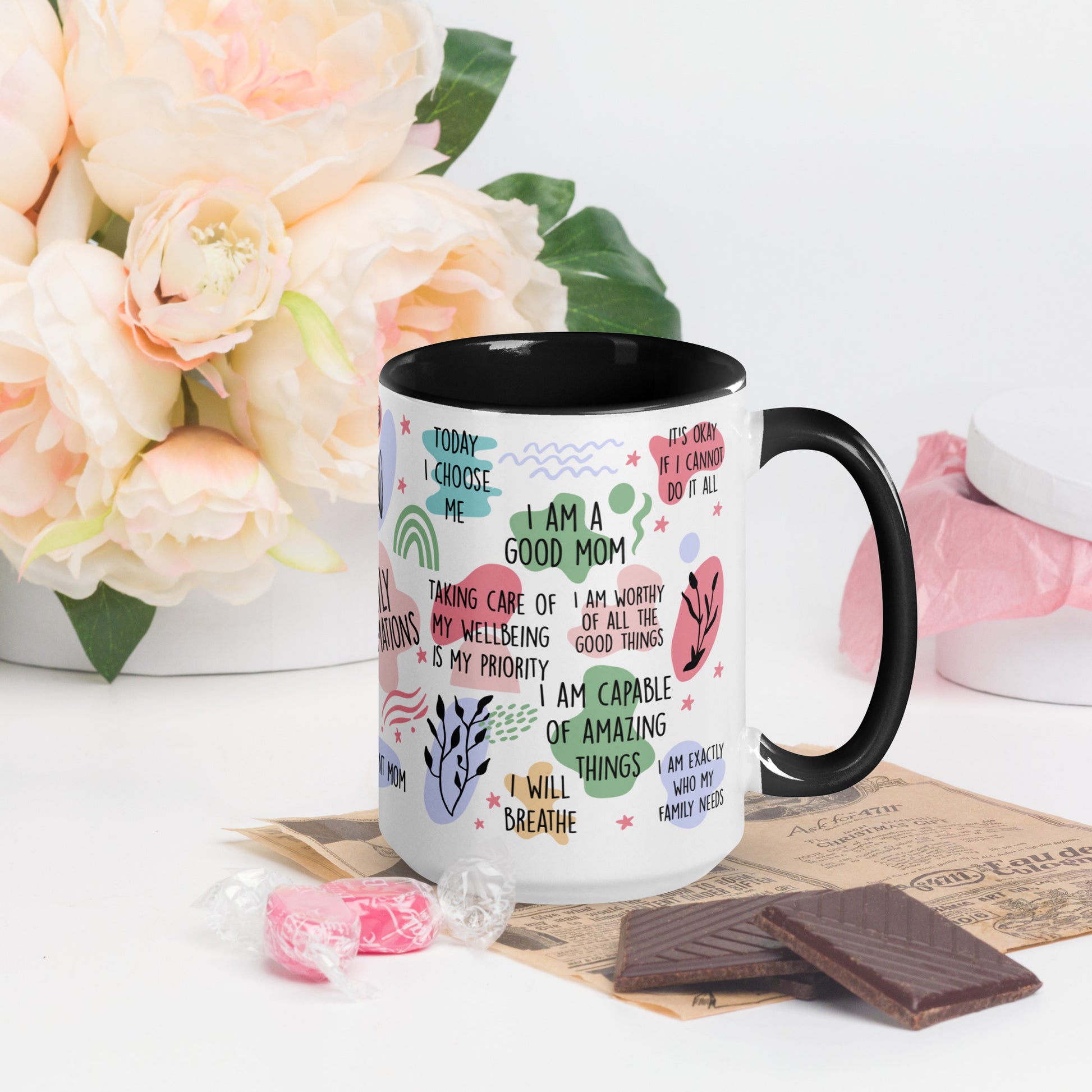 Daily Afirmations - Mug with Color Inside