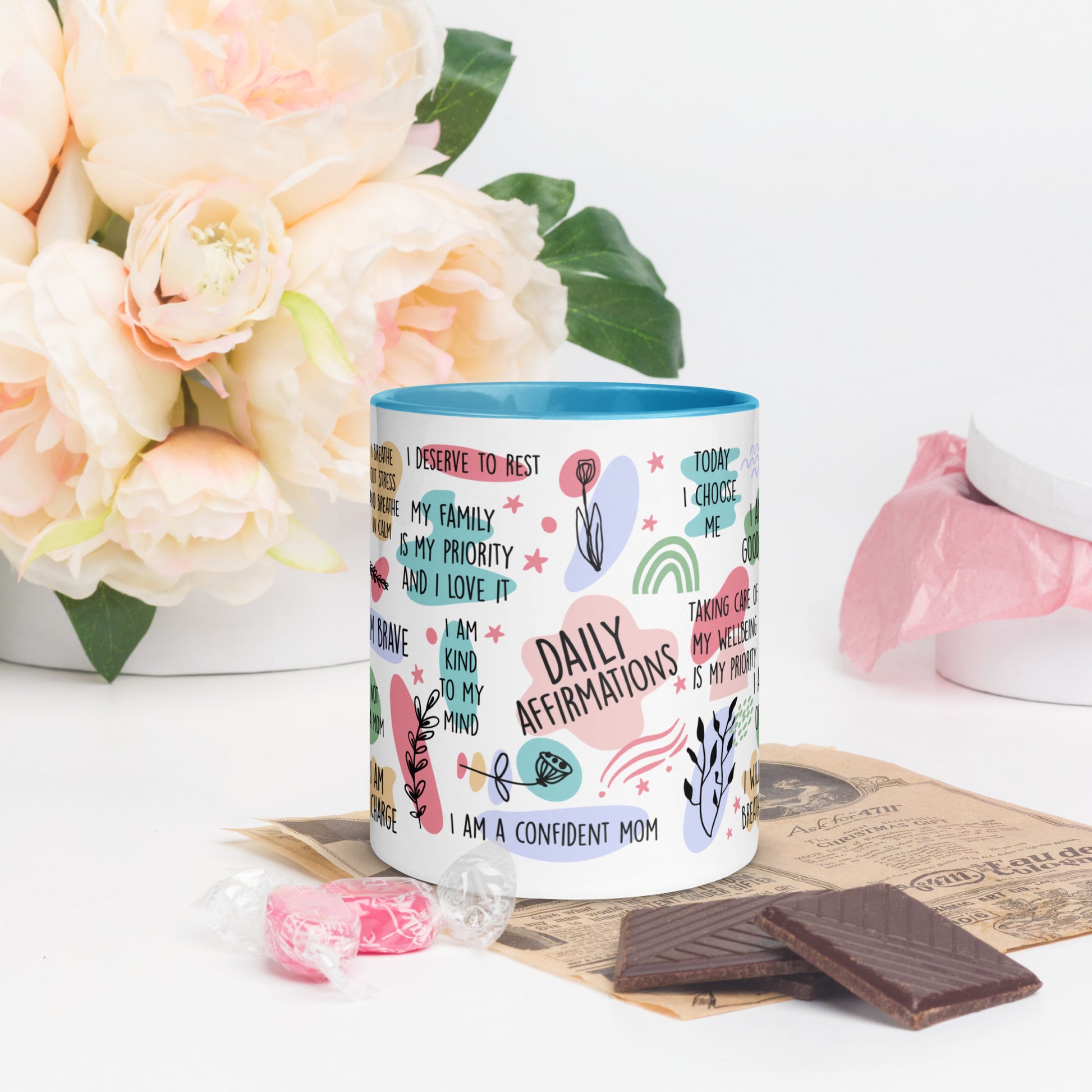 Daily Afirmations - Mug with Color Inside