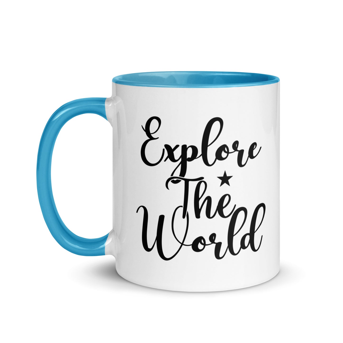 Explore the world Cana Mug with Color Inside