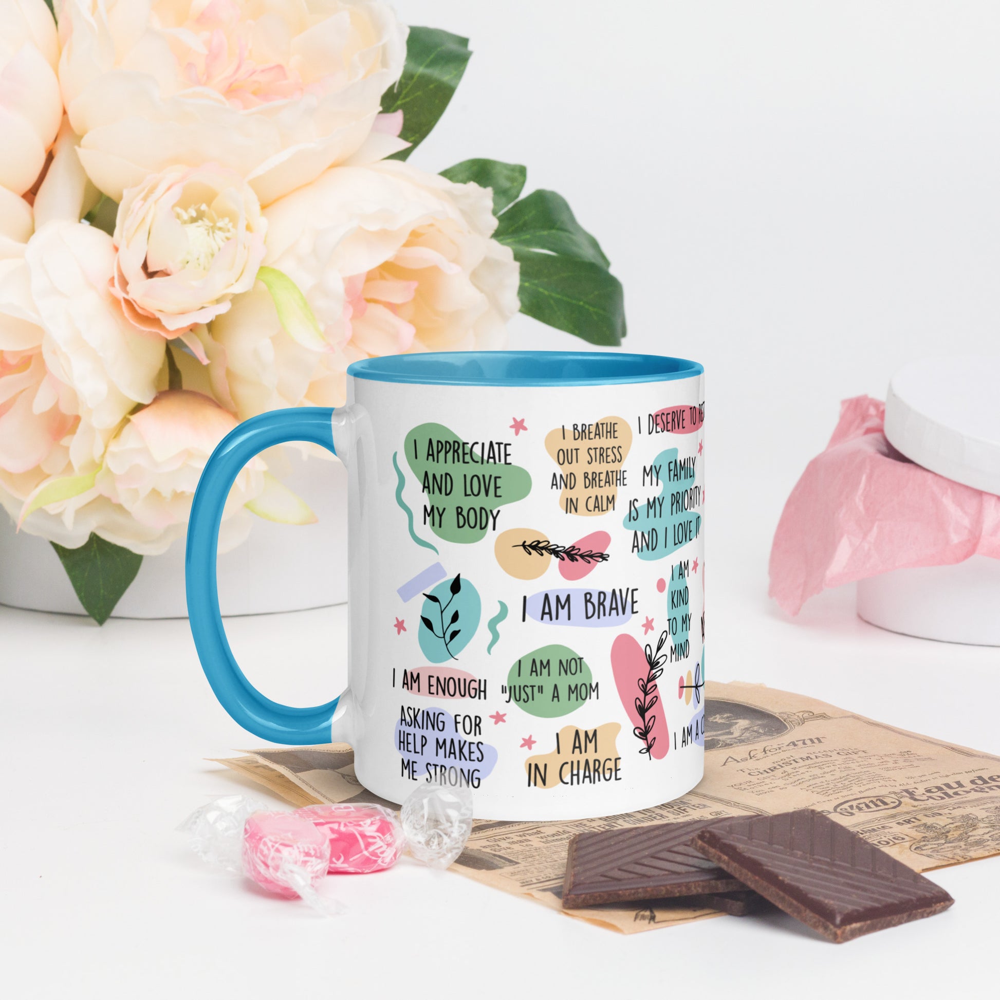 Daily Afirmations - Mug with Color Inside