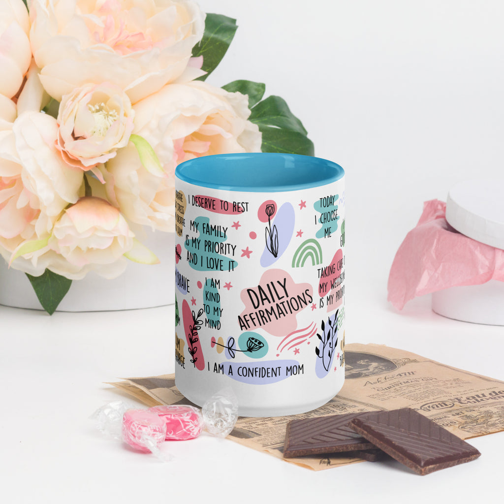 Daily Afirmations - Mug with Color Inside