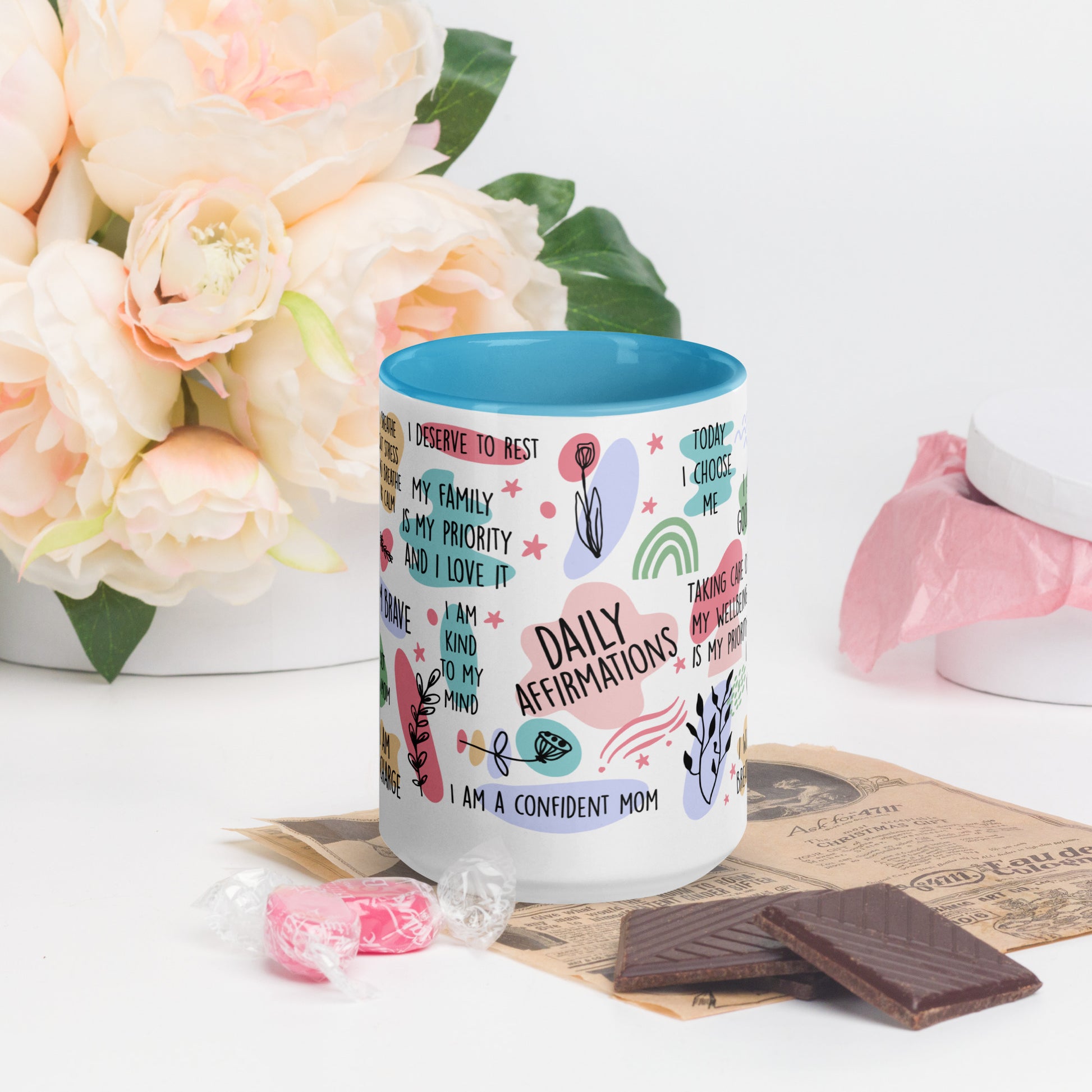 Daily Afirmations - Mug with Color Inside