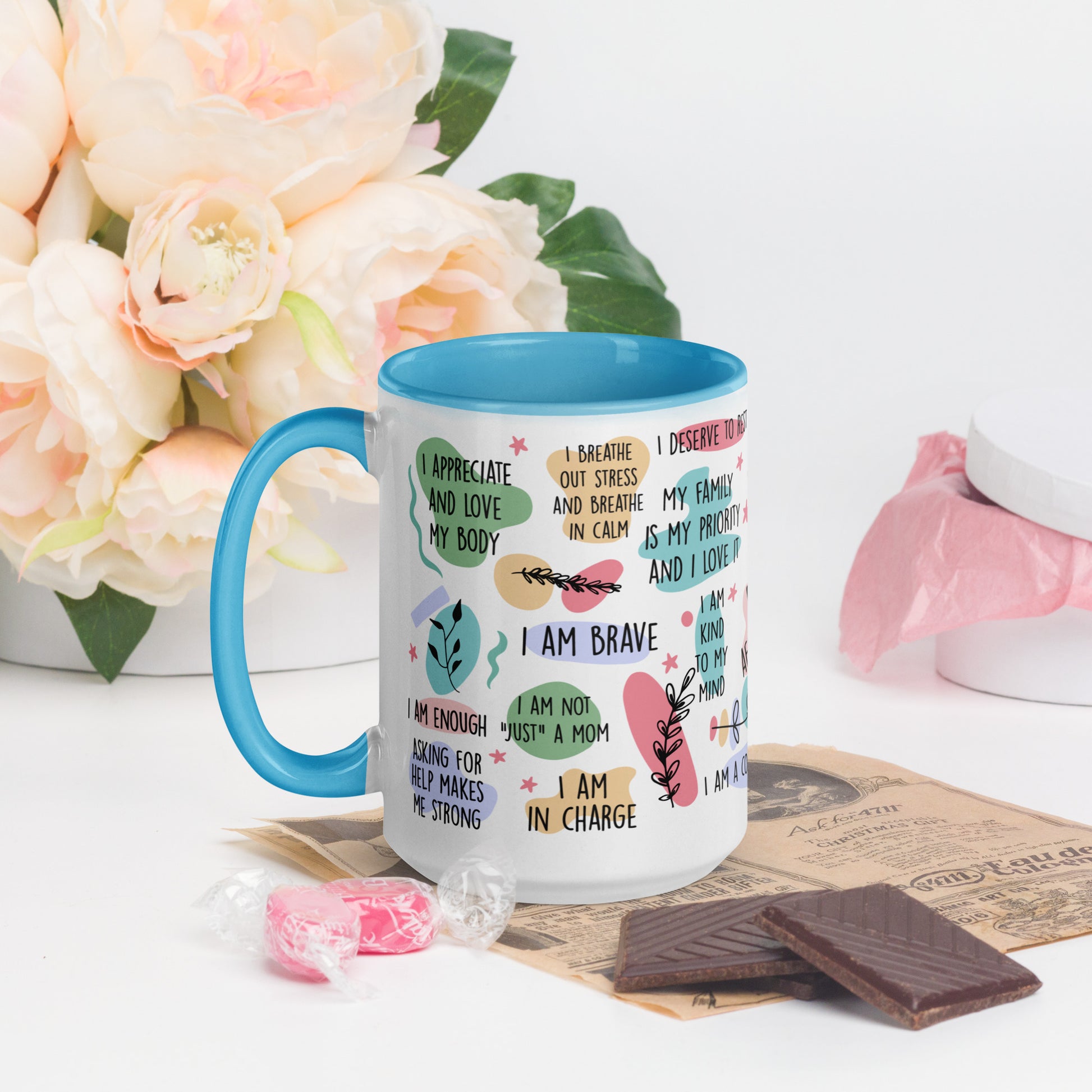Daily Afirmations - Mug with Color Inside