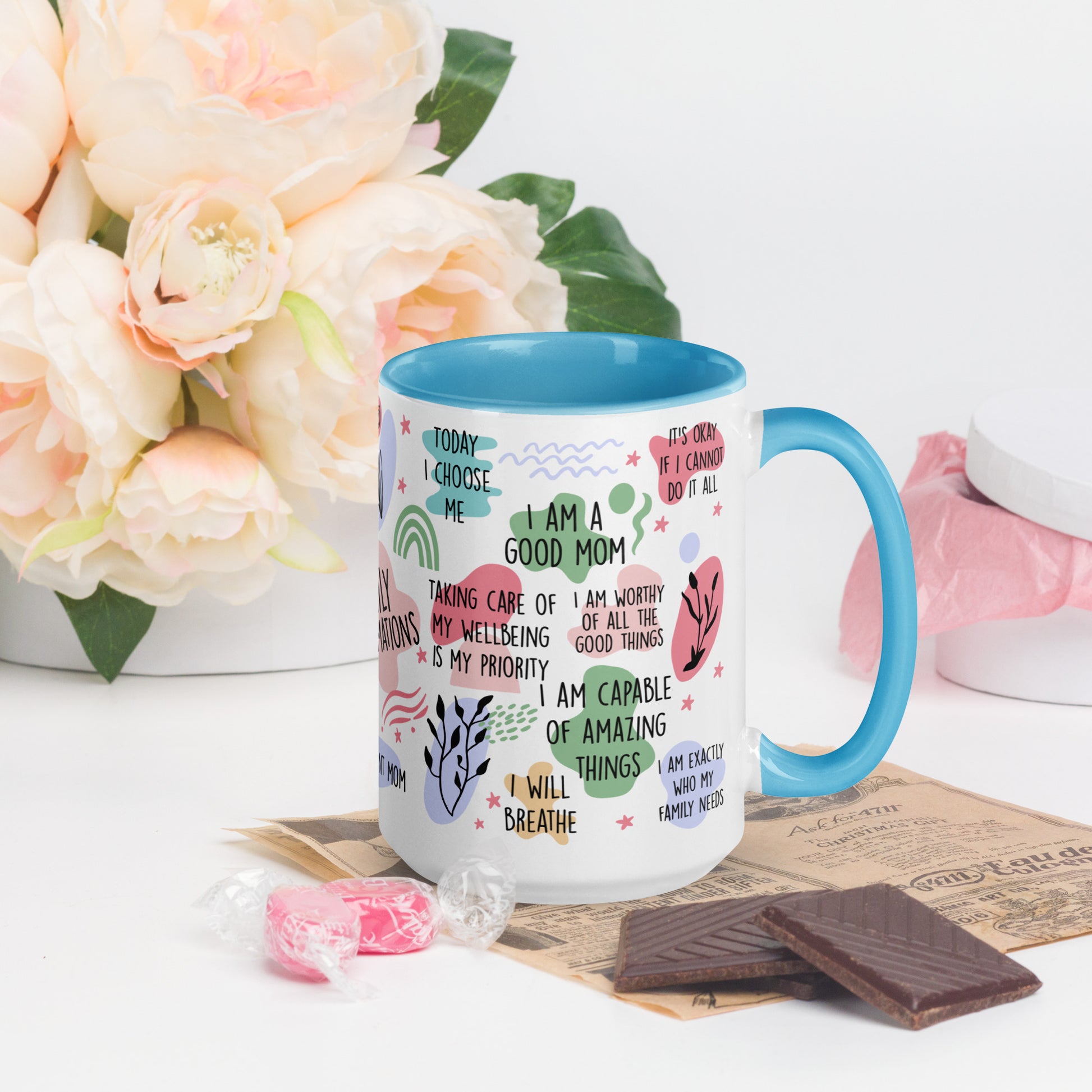 Daily Afirmations - Mug with Color Inside