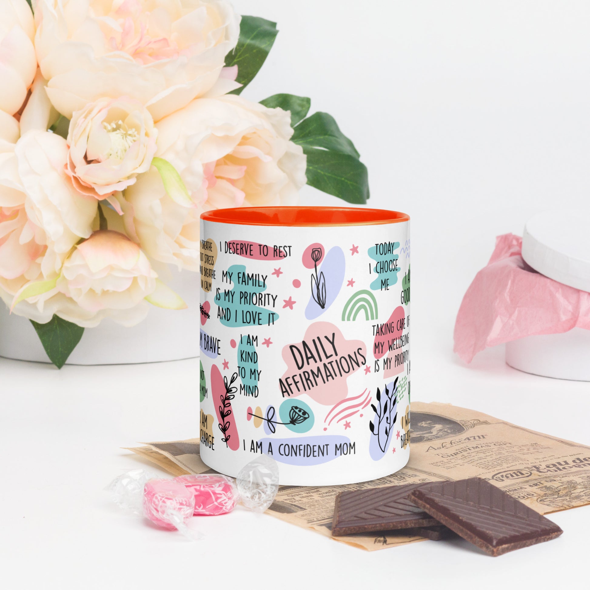 Daily Afirmations - Mug with Color Inside