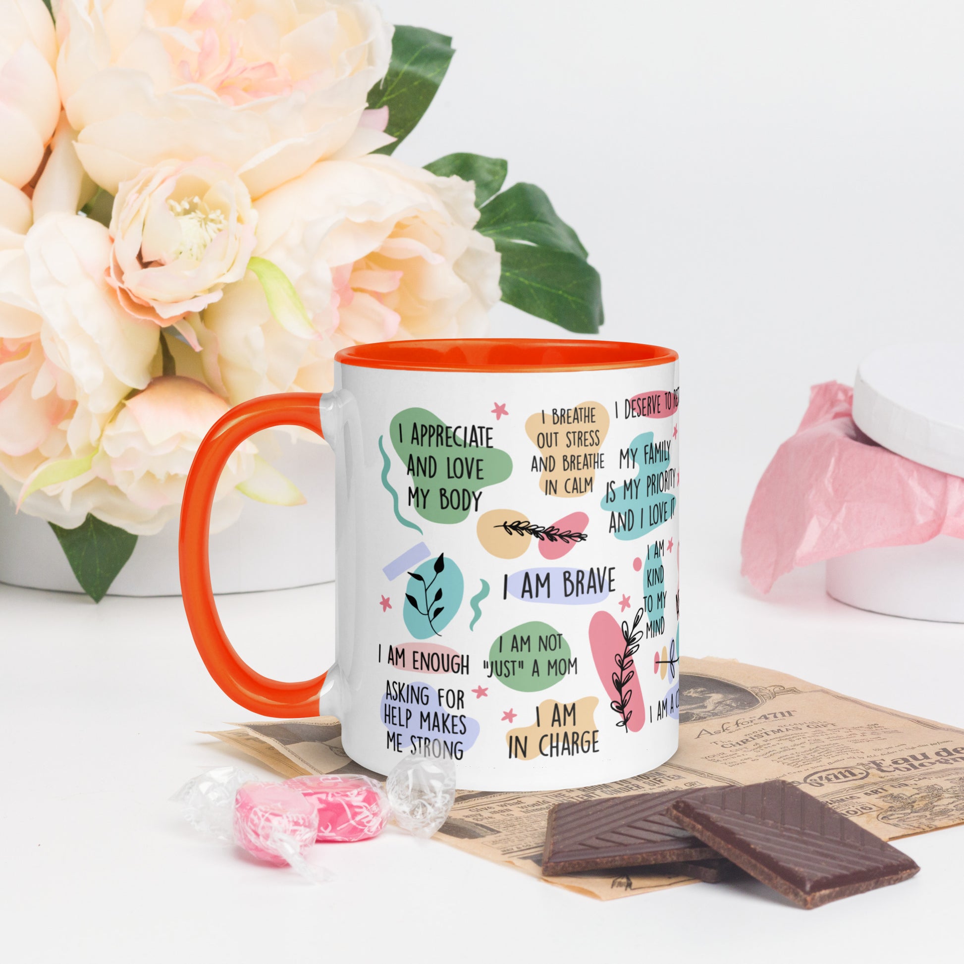 Daily Afirmations - Mug with Color Inside
