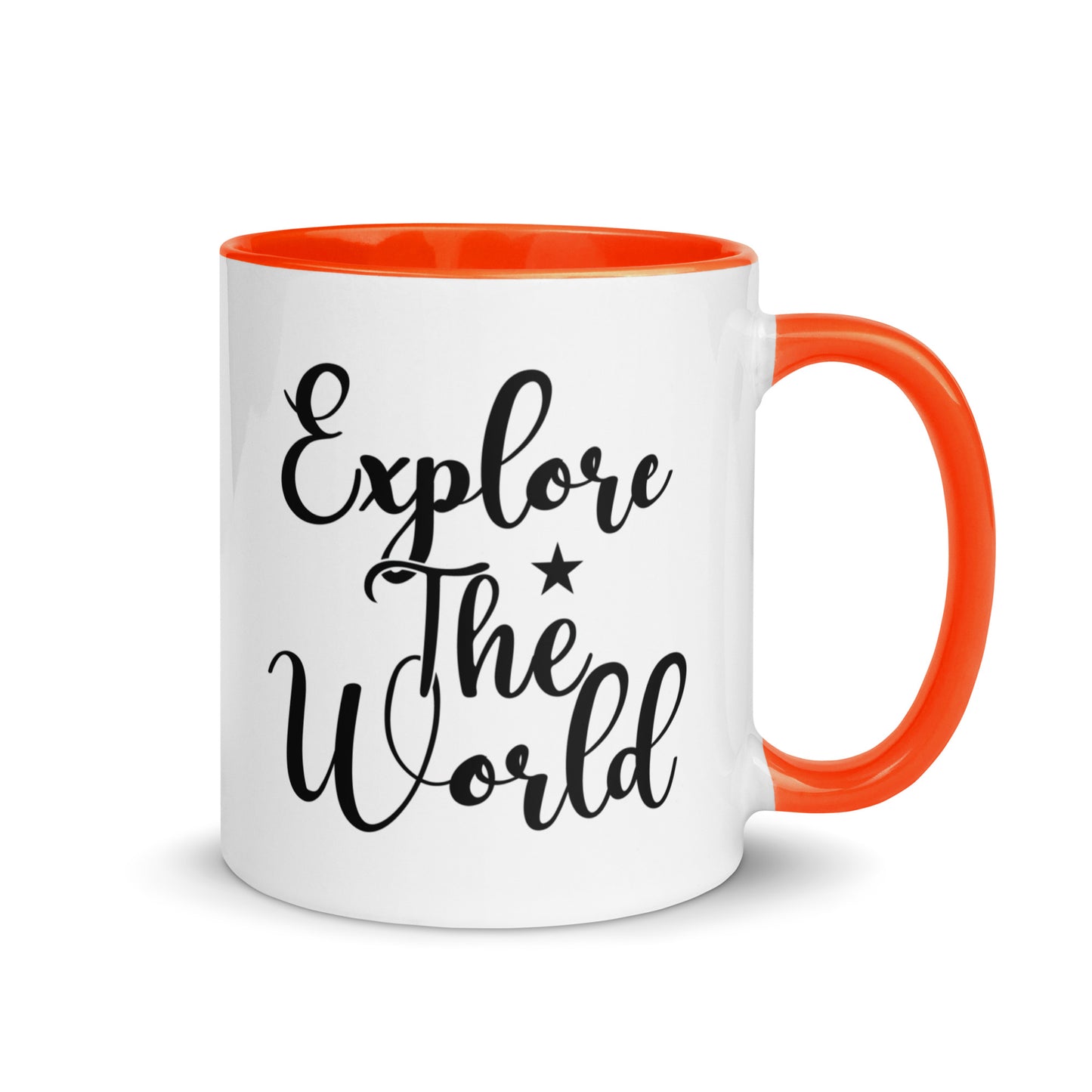 Explore the world Cana Mug with Color Inside