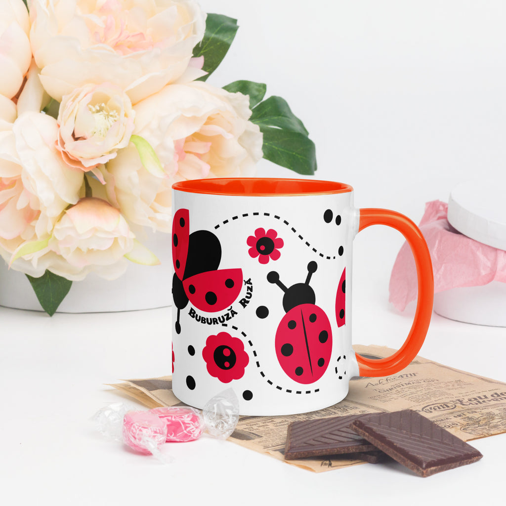 Cana Buburuza Ruza - Mug with Color Inside