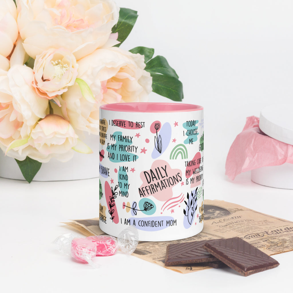 Daily Afirmations - Mug with Color Inside