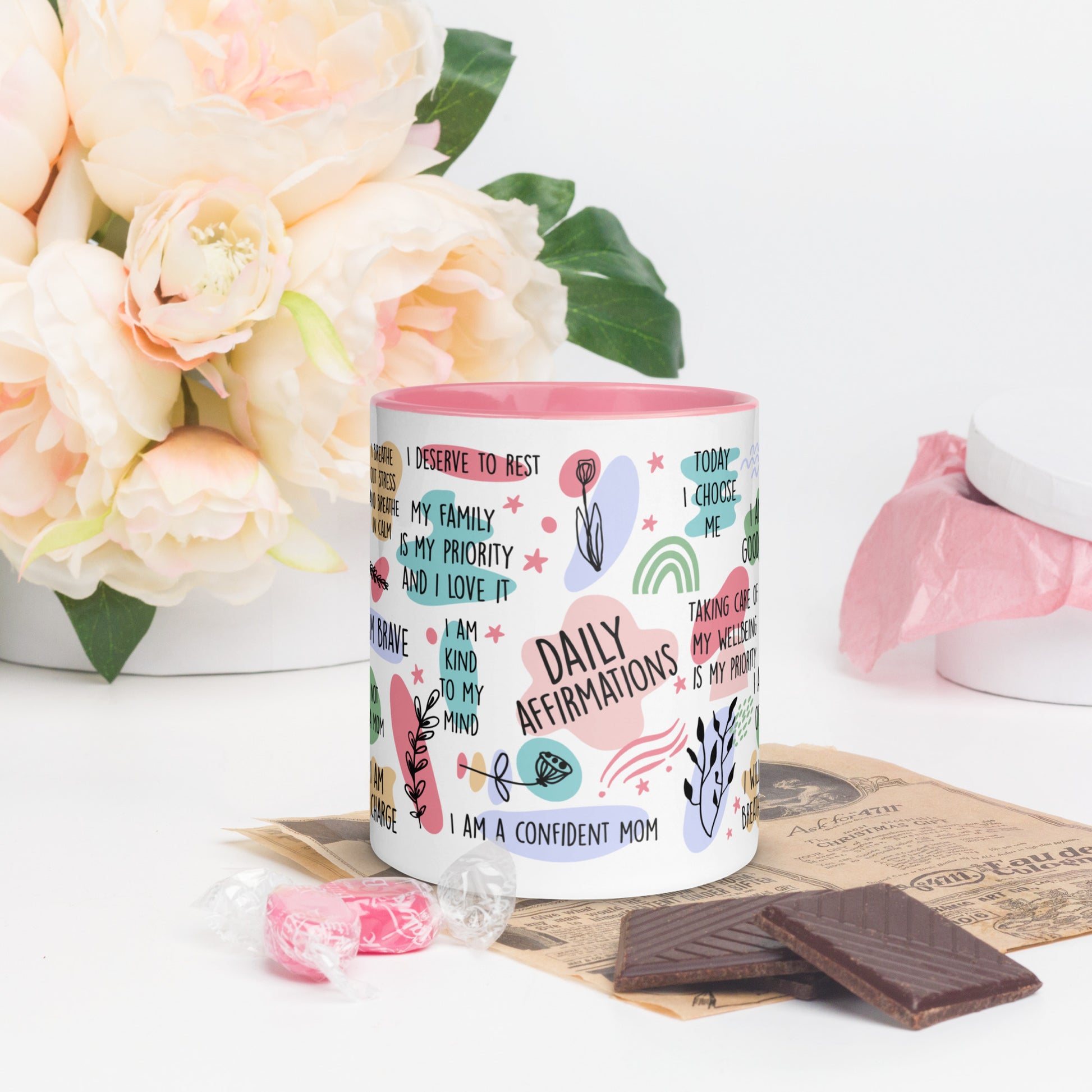 Daily Afirmations - Mug with Color Inside