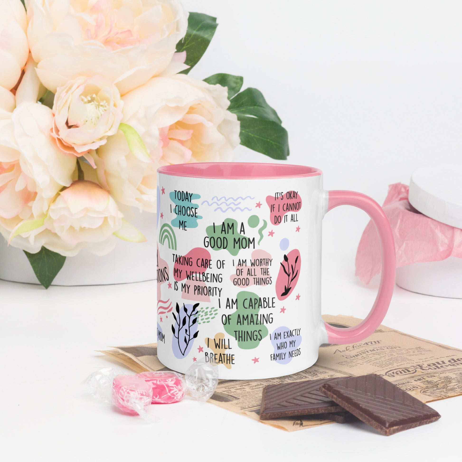 Daily Afirmations - Mug with Color Inside