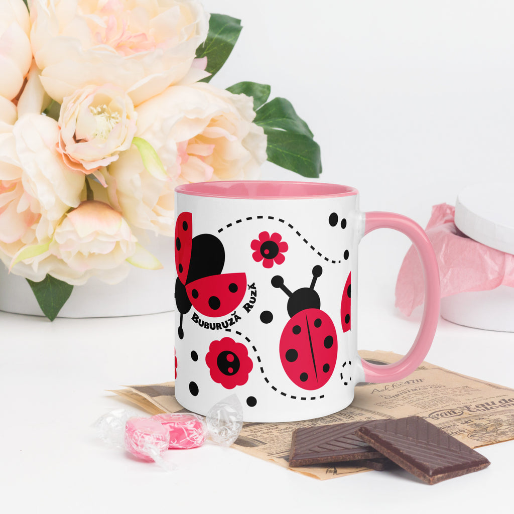 Cana Buburuza Ruza - Mug with Color Inside