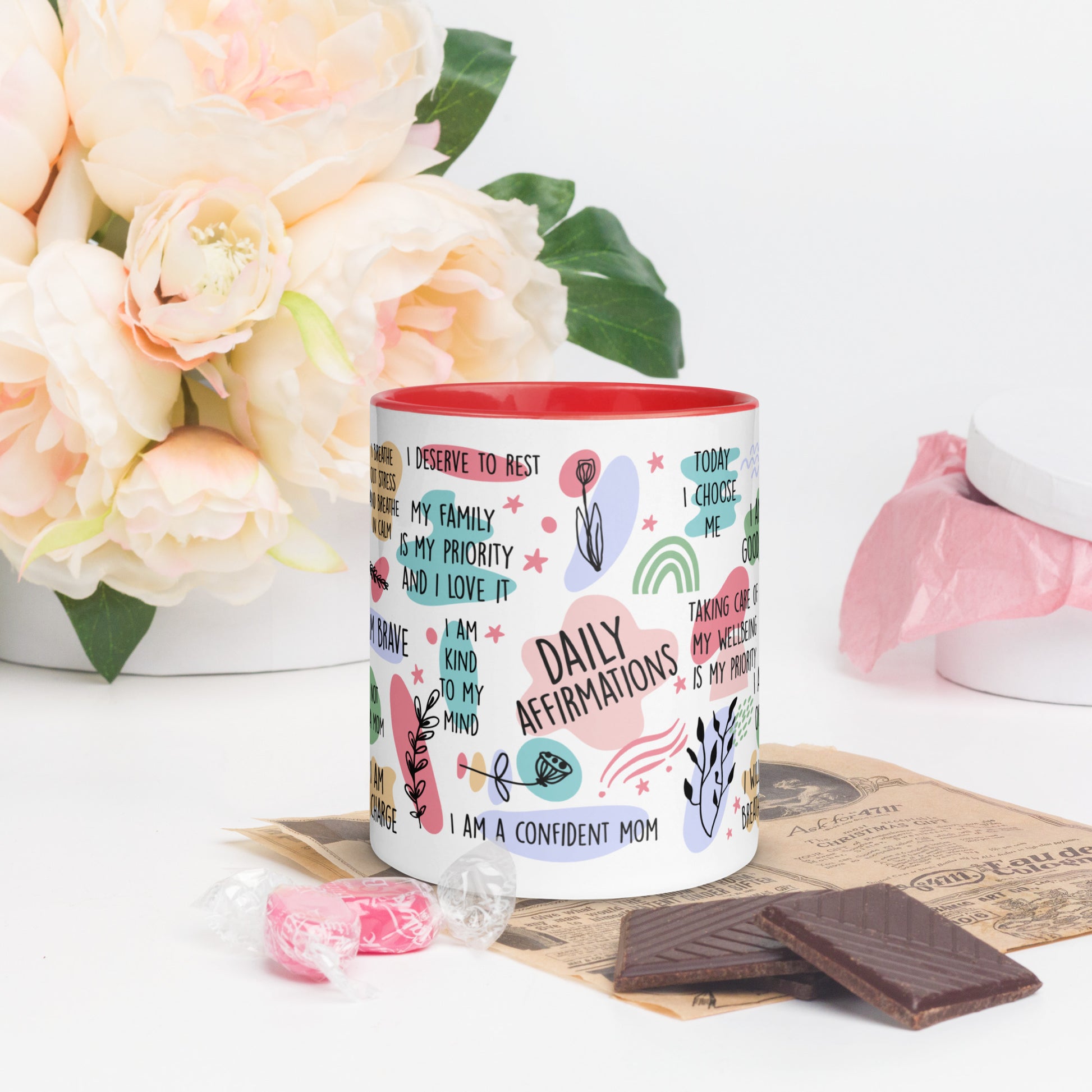 Daily Afirmations - Mug with Color Inside