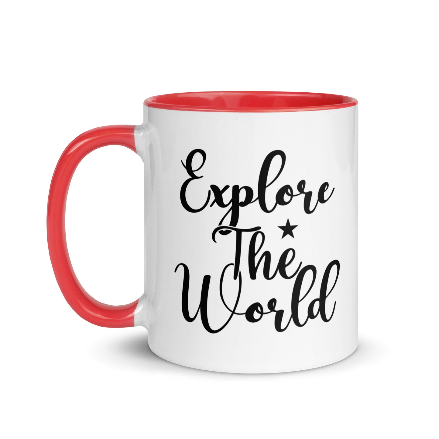 Explore the world Cana Mug with Color Inside