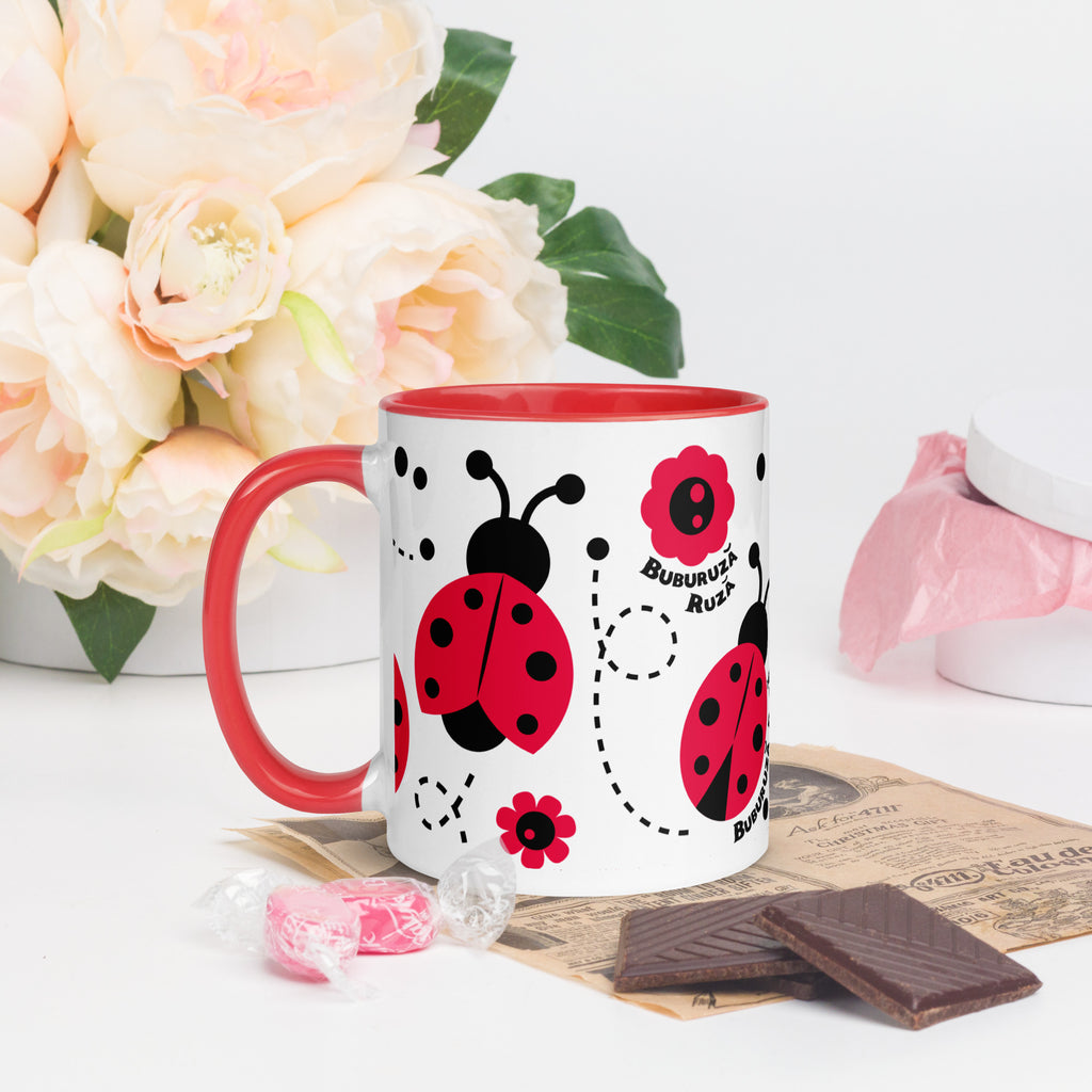 Cana Buburuza Ruza - Mug with Color Inside