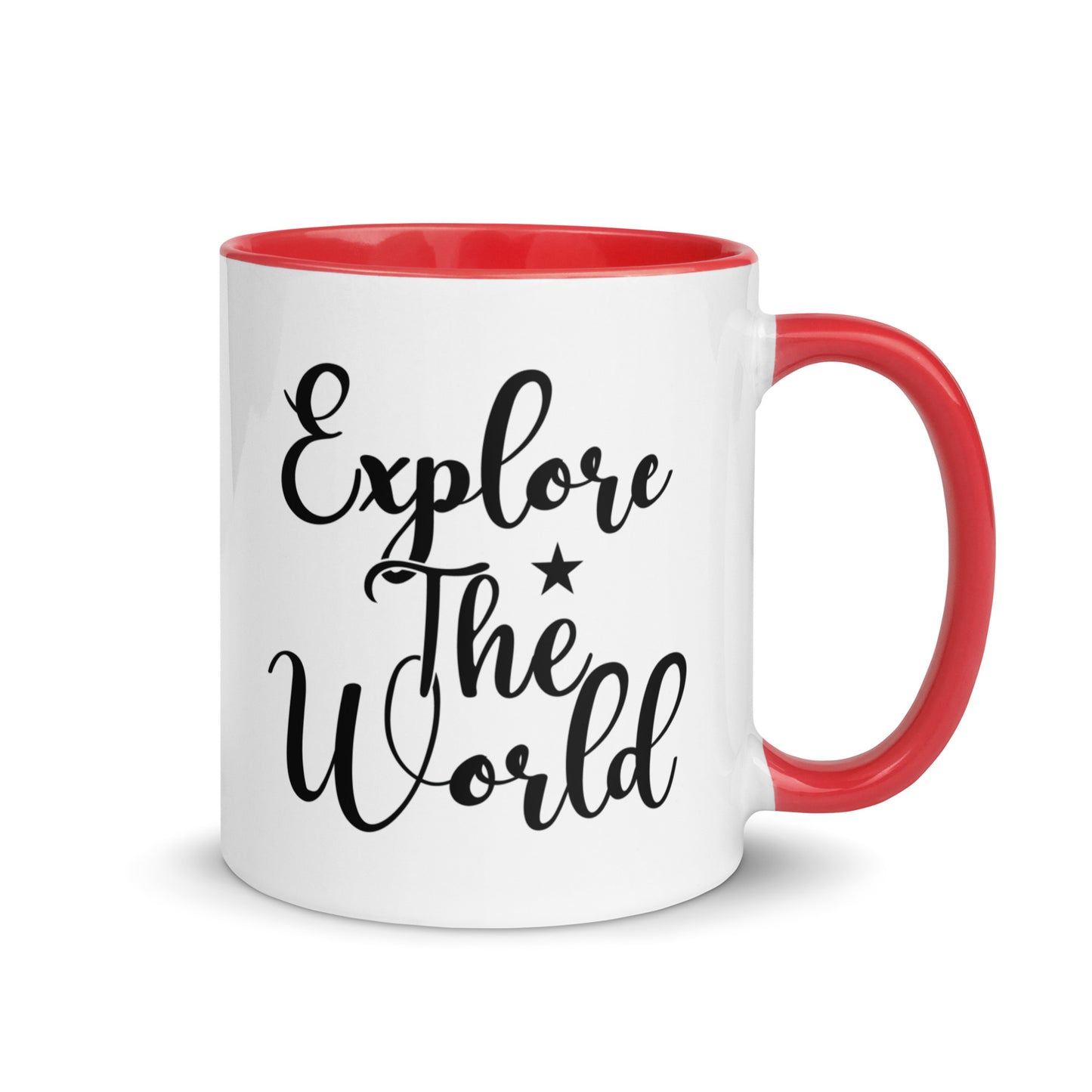 Explore the world Cana Mug with Color Inside