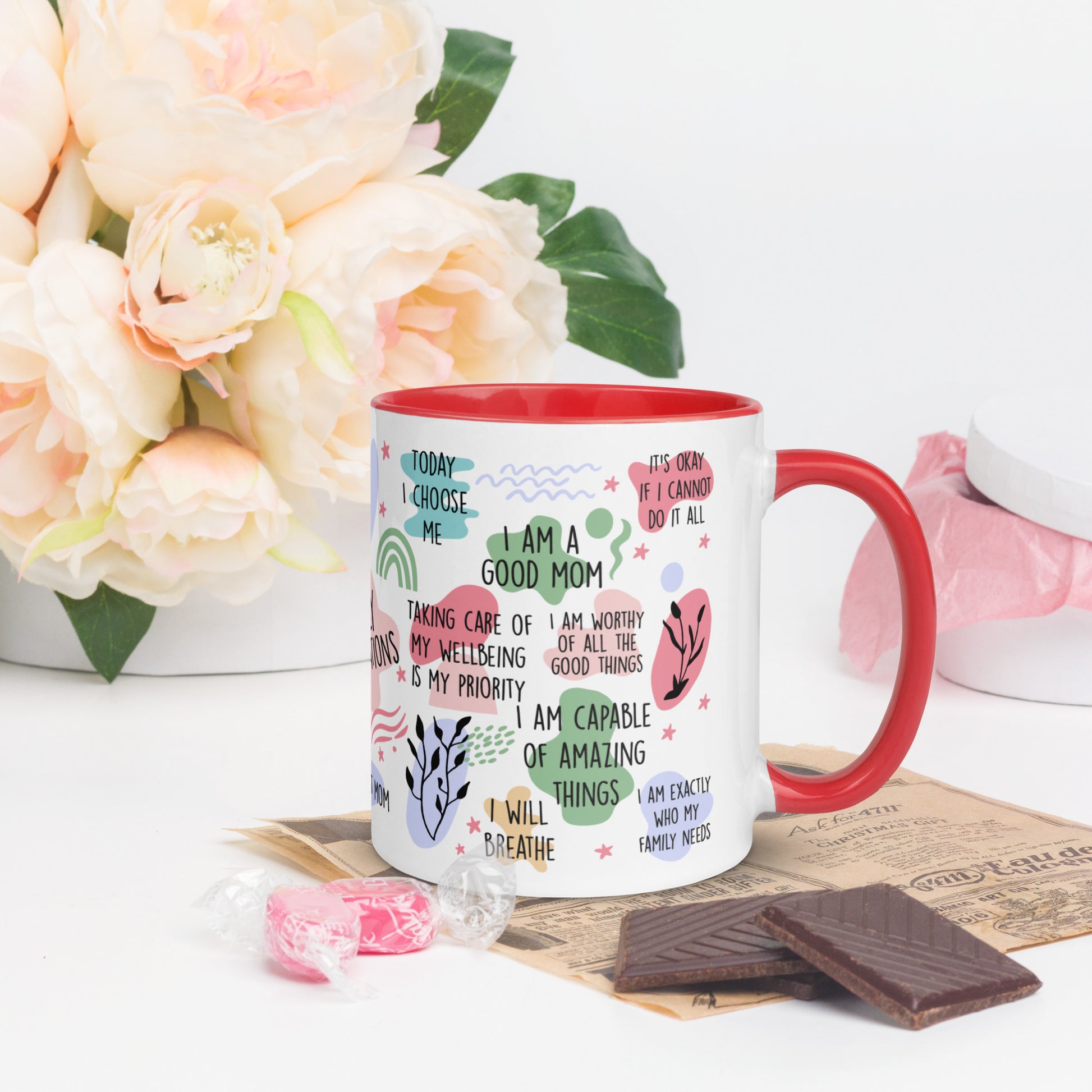 Daily Afirmations - Mug with Color Inside