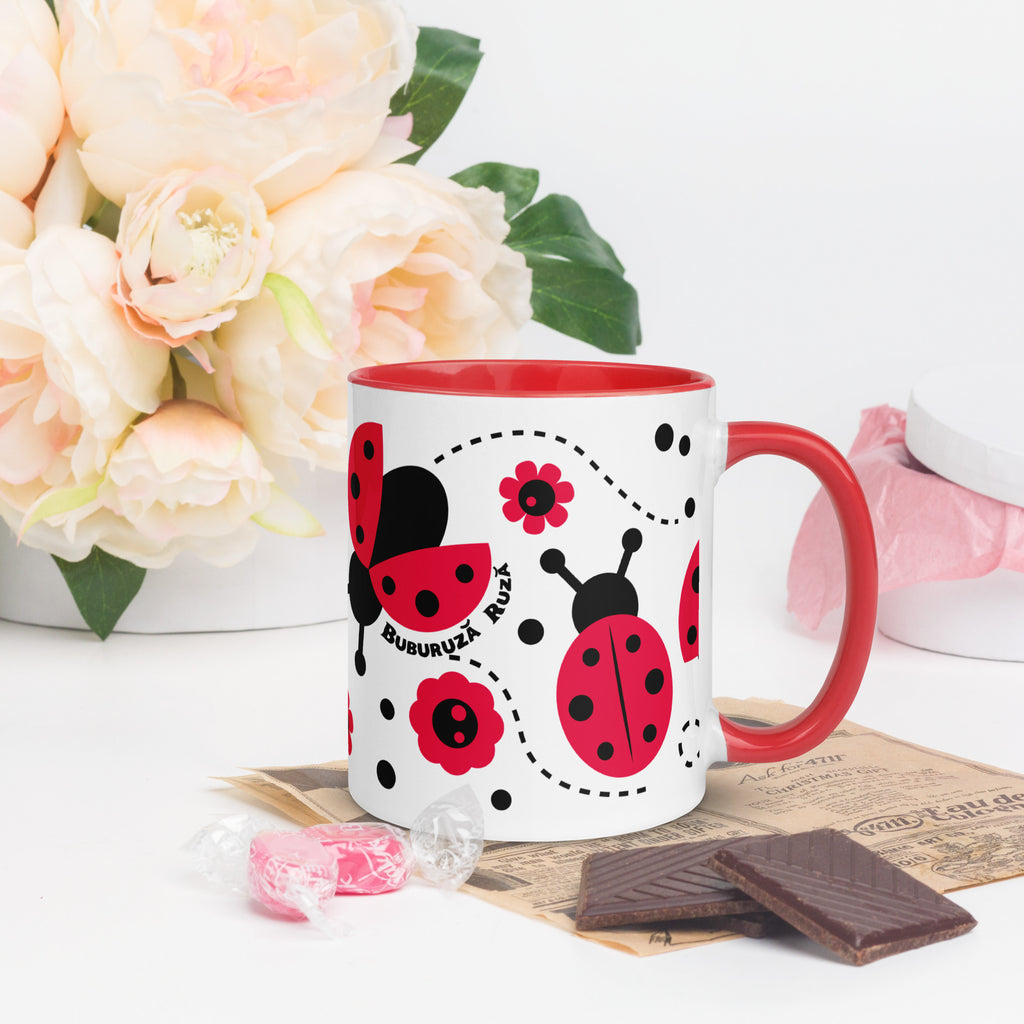 Cana Buburuza Ruza - Mug with Color Inside