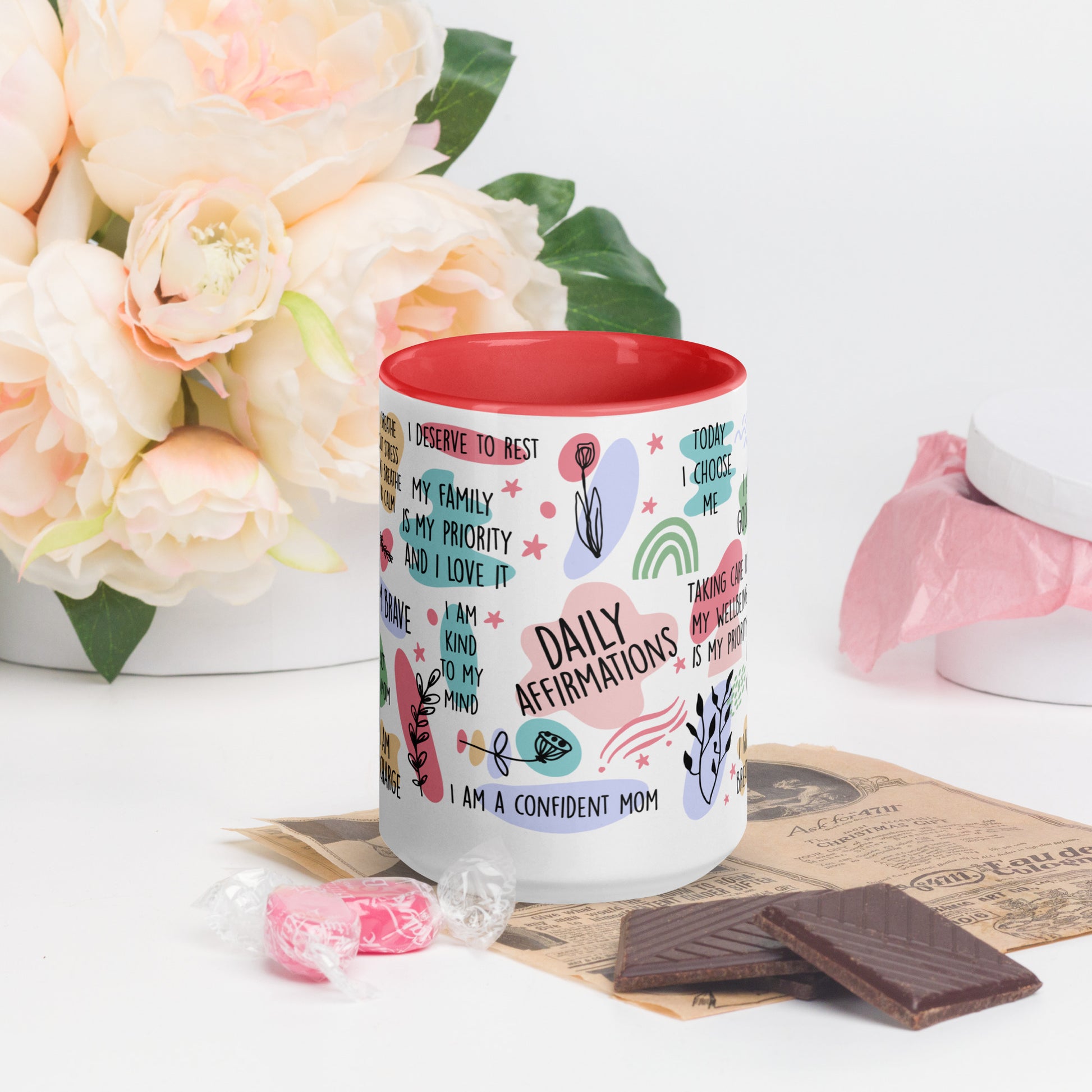 Daily Afirmations - Mug with Color Inside