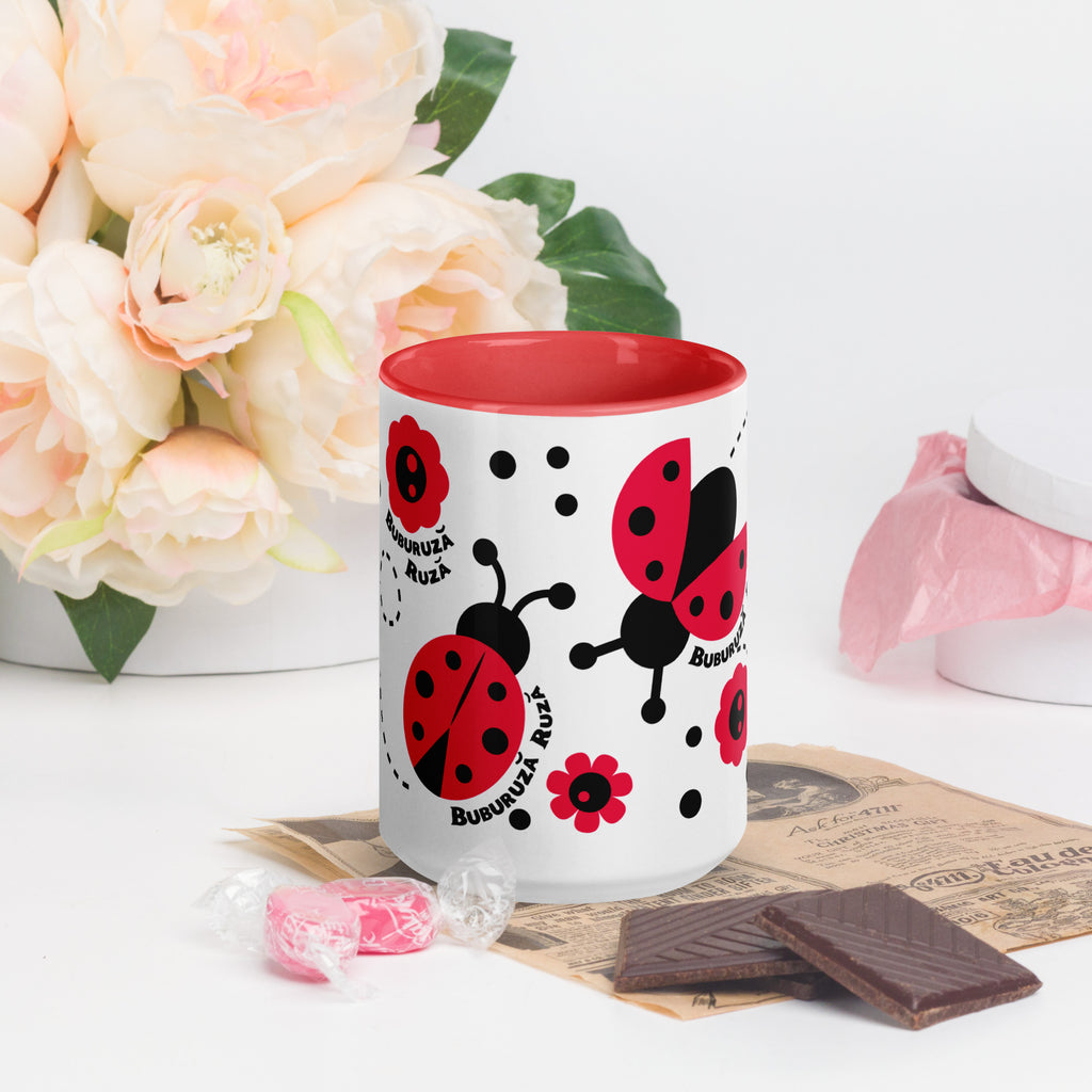 Cana Buburuza Ruza - Mug with Color Inside
