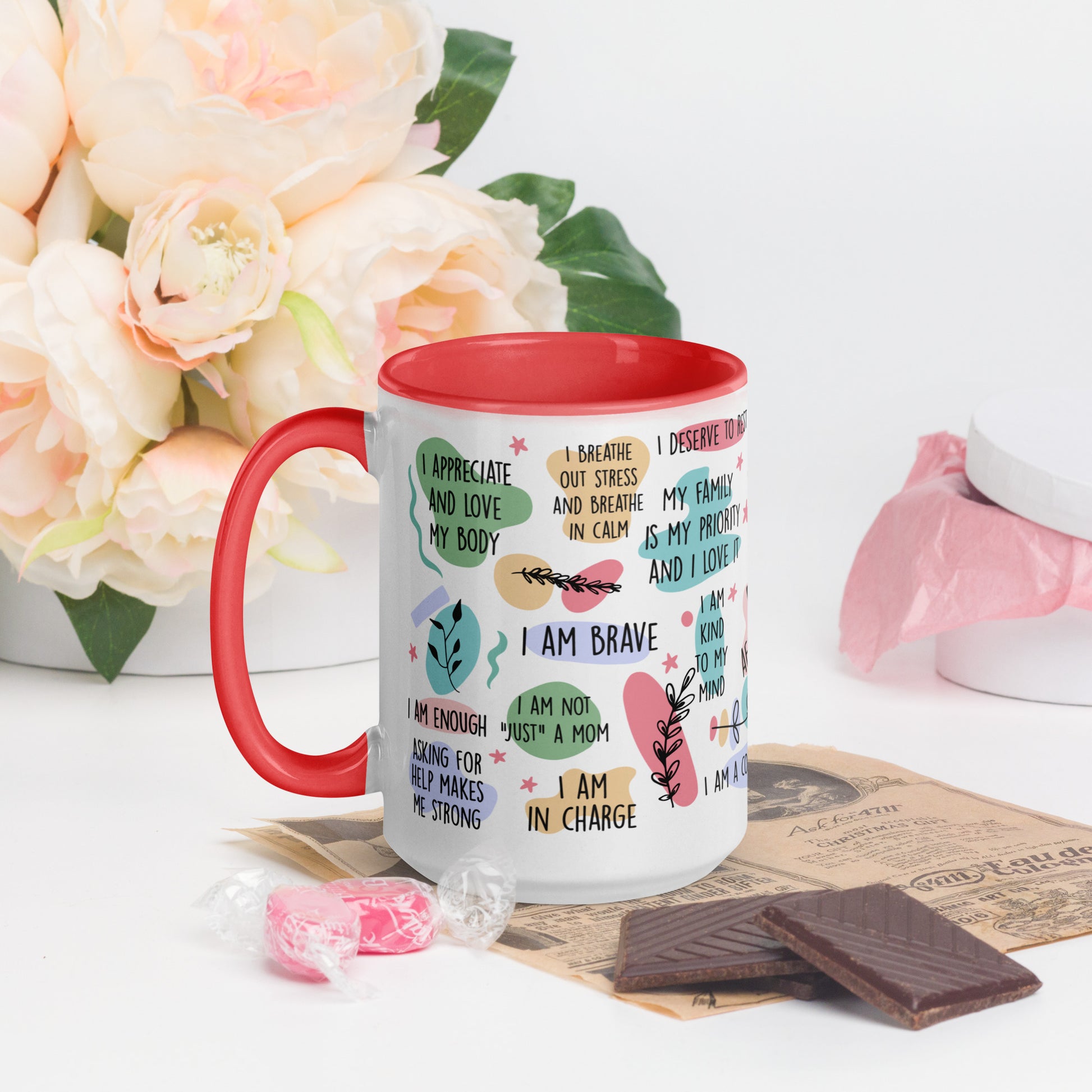 Daily Afirmations - Mug with Color Inside