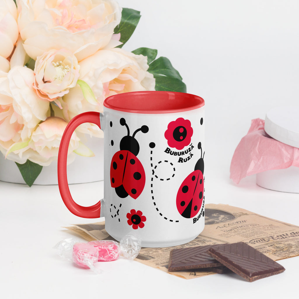 Cana Buburuza Ruza - Mug with Color Inside