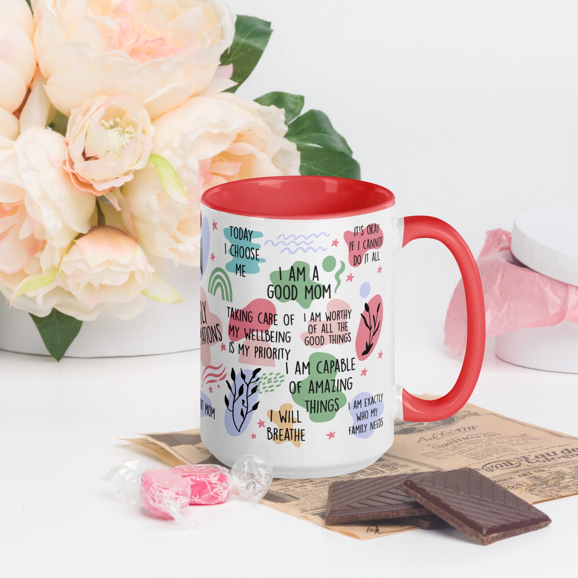 Daily Afirmations - Mug with Color Inside