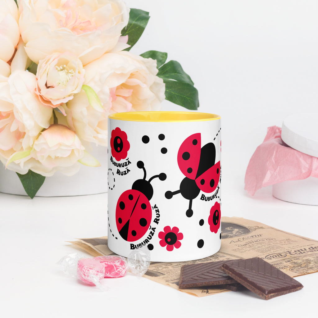 Cana Buburuza Ruza - Mug with Color Inside