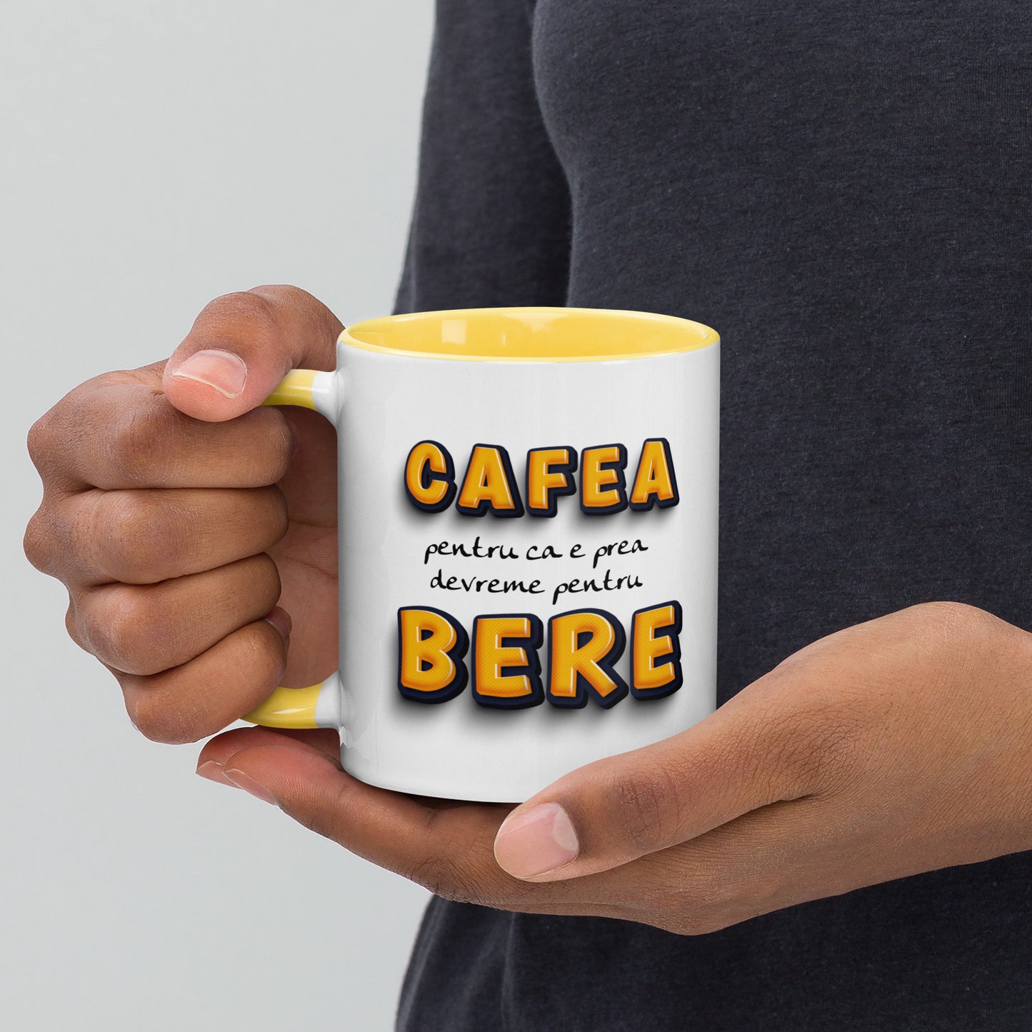 Cafea nu bere - cana pentru barbati