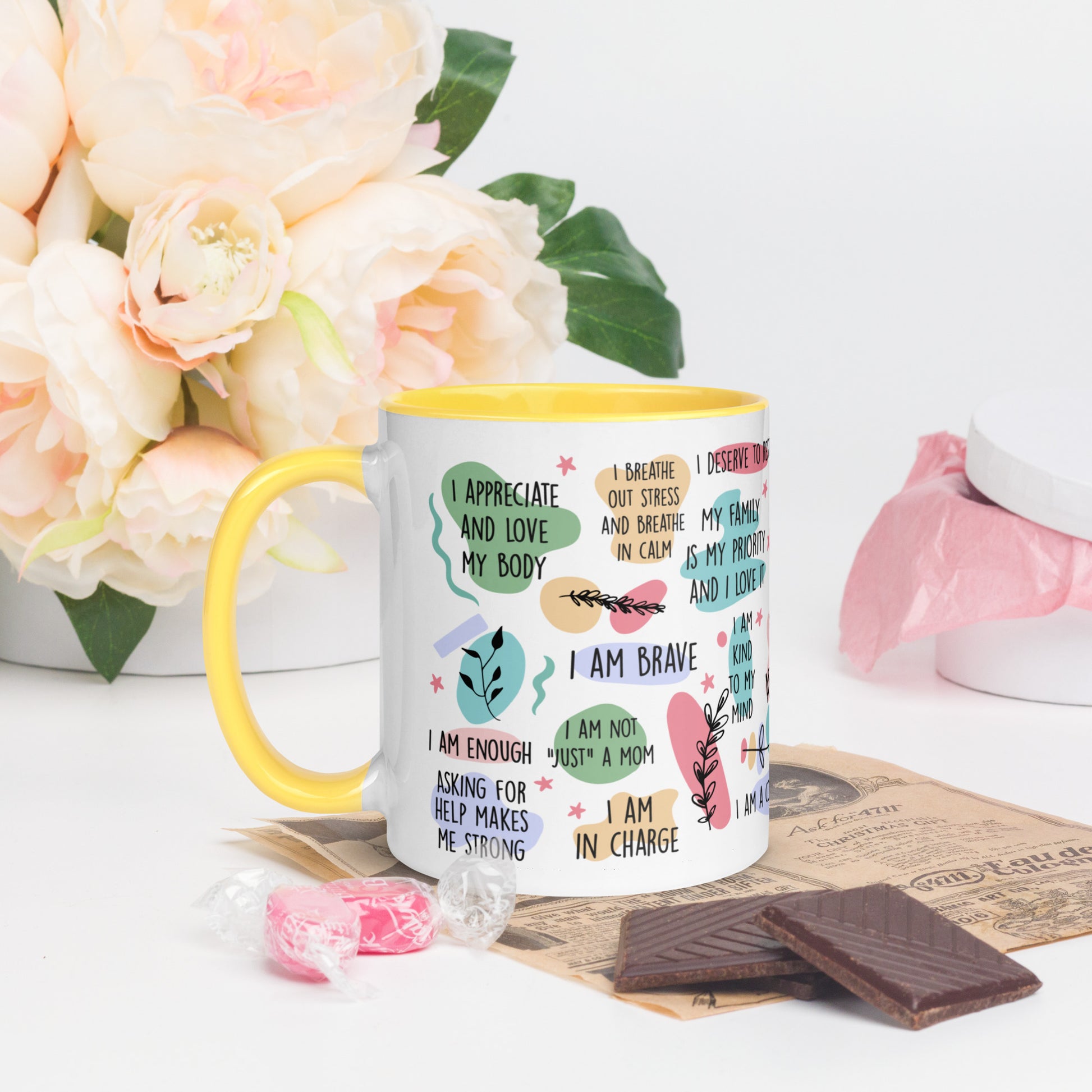 Daily Afirmations - Mug with Color Inside