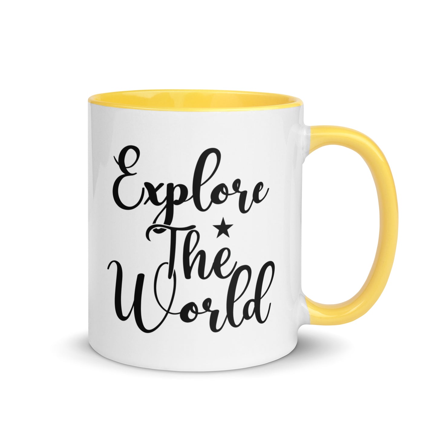 Explore the world Cana Mug with Color Inside