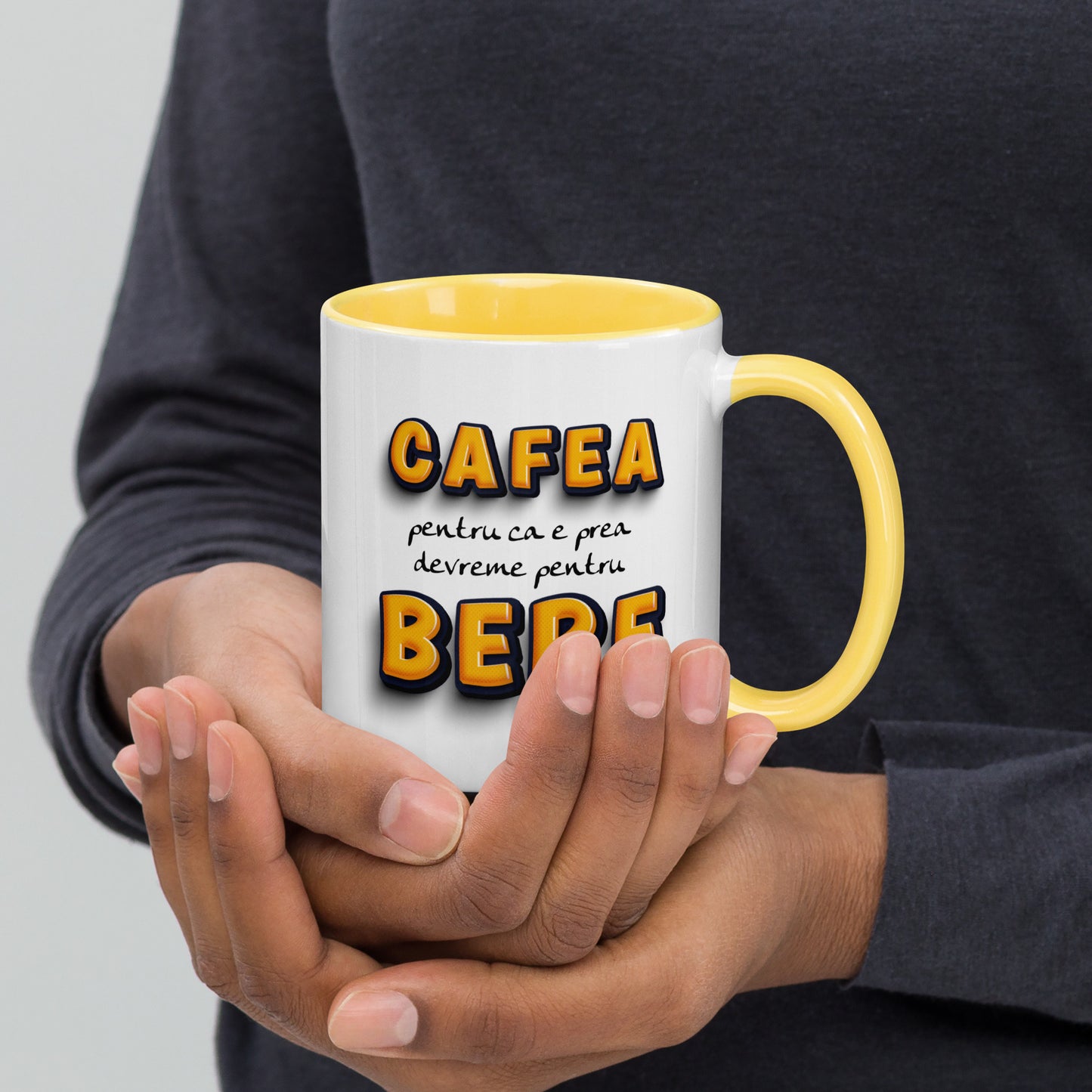 Cafea nu bere - cana pentru barbati