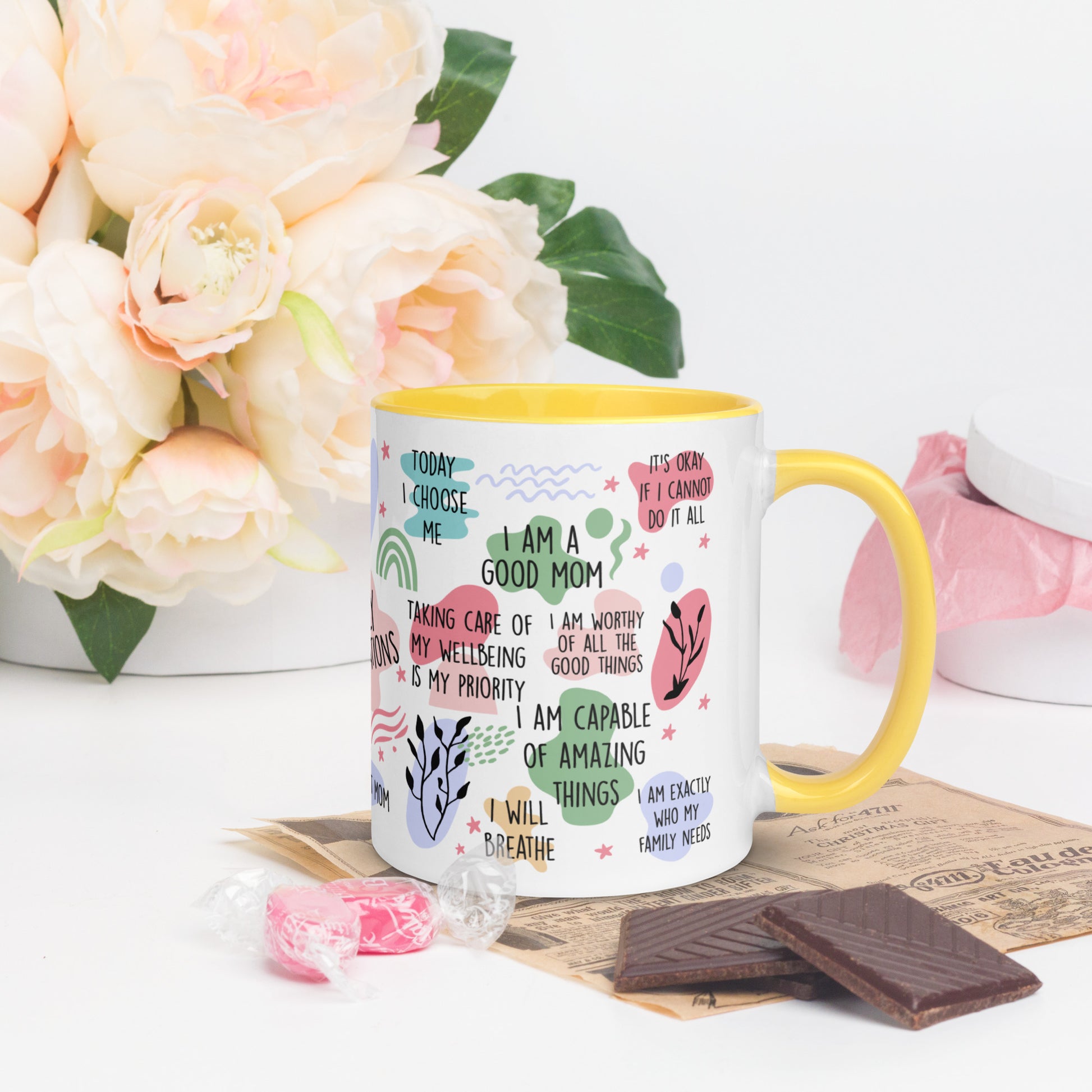 Daily Afirmations - Mug with Color Inside