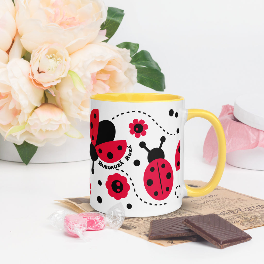 Cana Buburuza Ruza - Mug with Color Inside